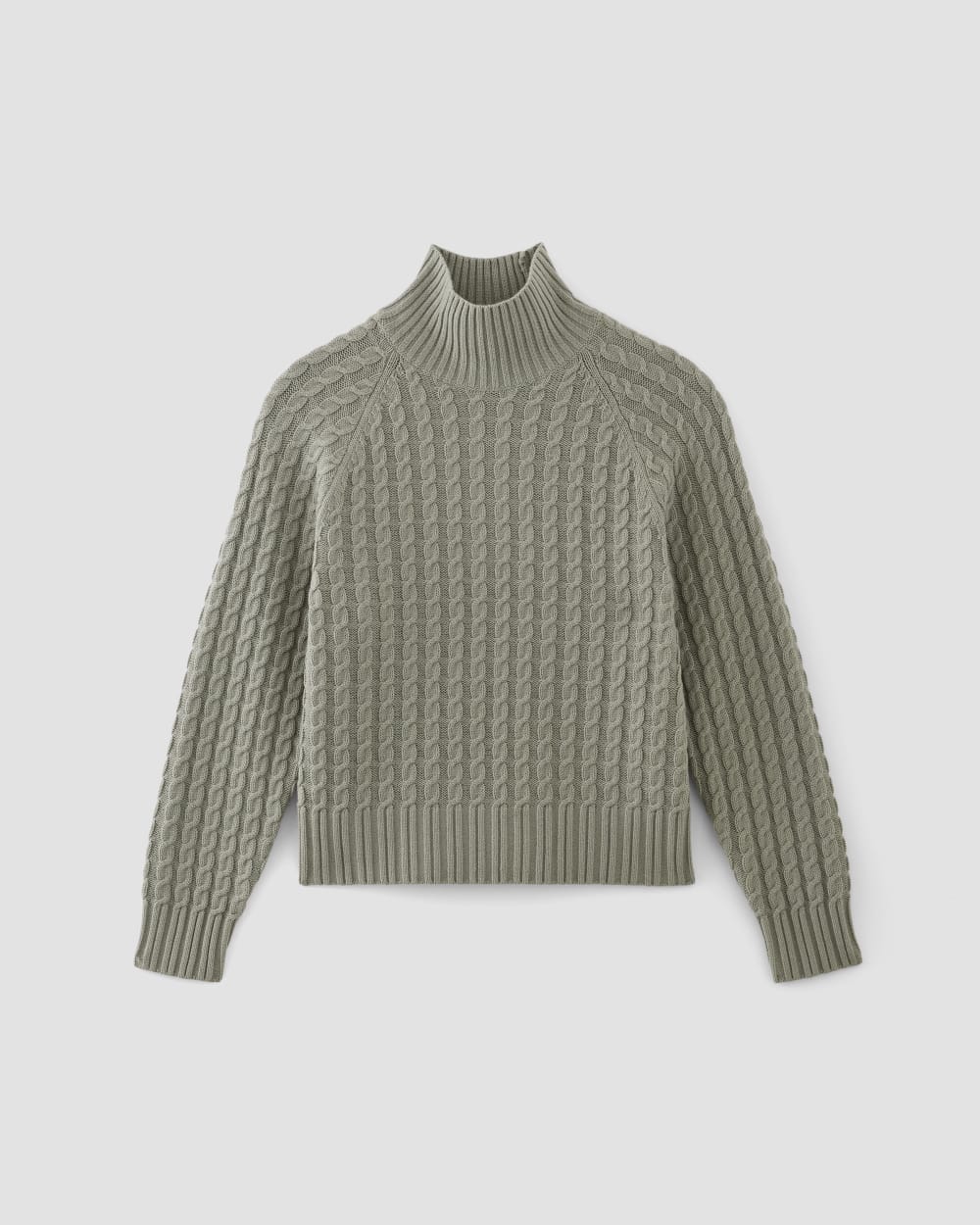 The Cotton Merino Cable Turtleneck Sage Green – Everlane The Cotton Merino Cable Turtleneck Sage Green – Everlane