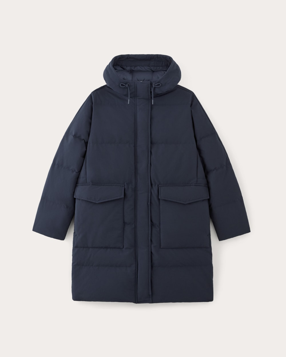 Navy blue long puffer coat new arrivals