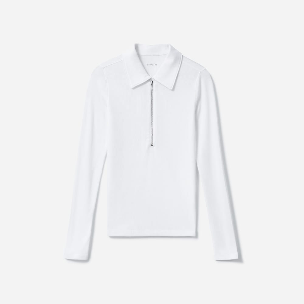 everlane super soft zip polo