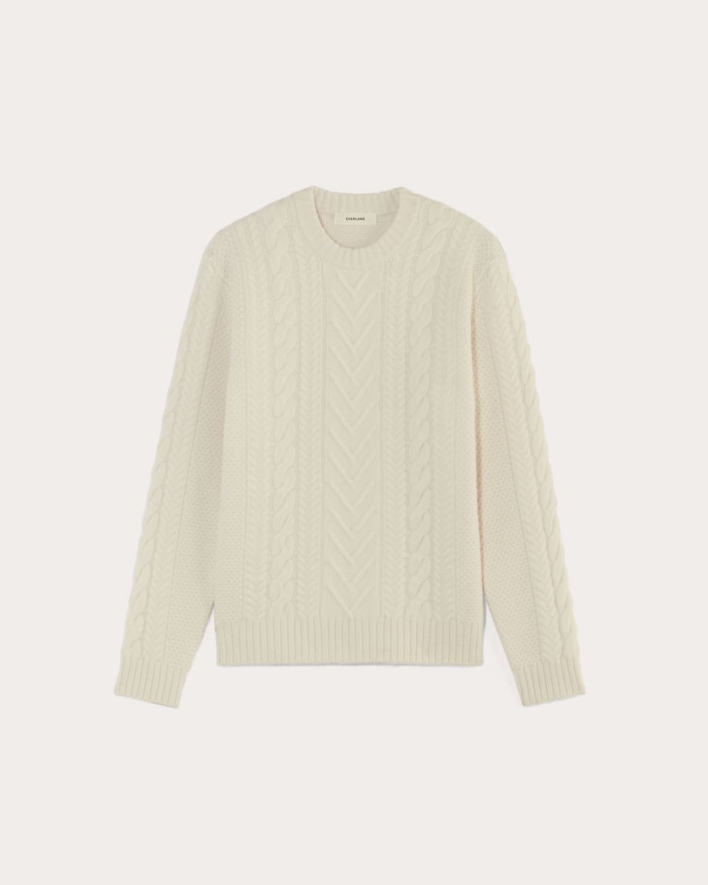 [THE NORTH FACE] ★MERINO WOOL CABLE SWEATER The Felted Merino Cable-Knit Crew Heathered Oat – Everlane