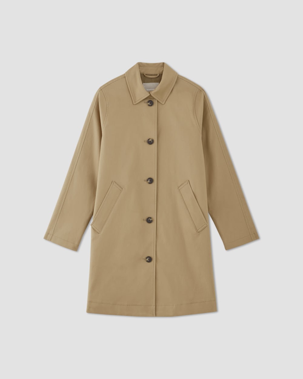 Everlane mac coat olive online