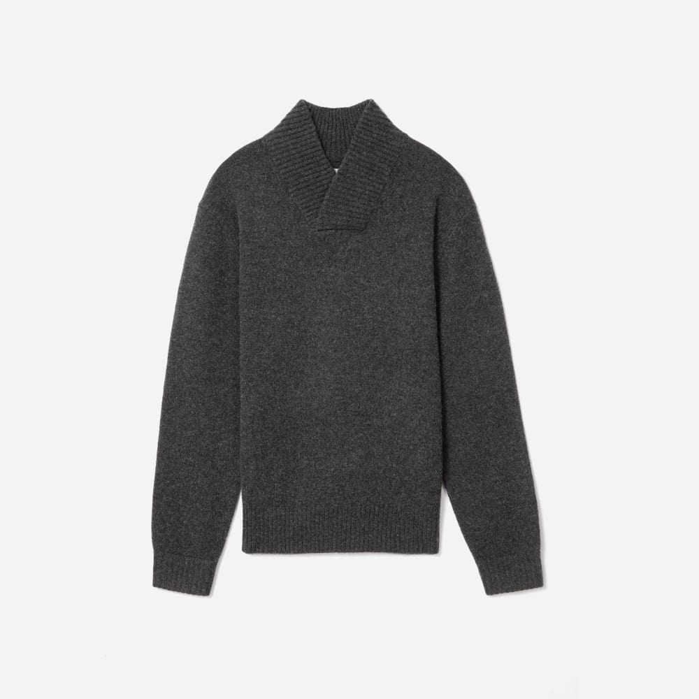 The Felted Merino Shawl Collar Cardigan Charcoal – Everlane