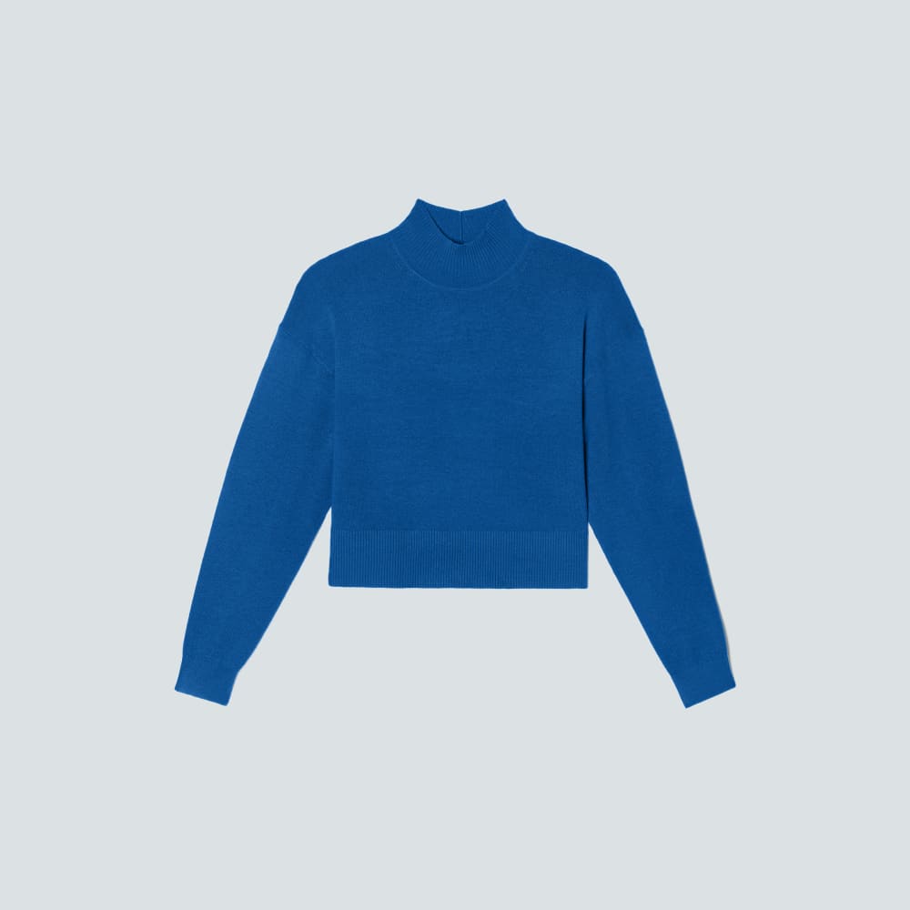 The Luxe Merino Turtleneck Lapis Blue Everlane