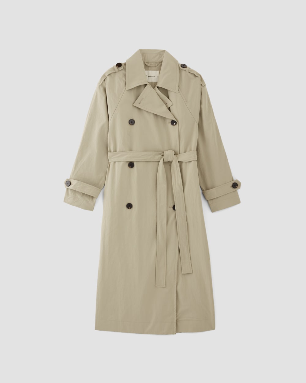 The ReNew Long Trench Coat Trench Coat Khaki Everlane