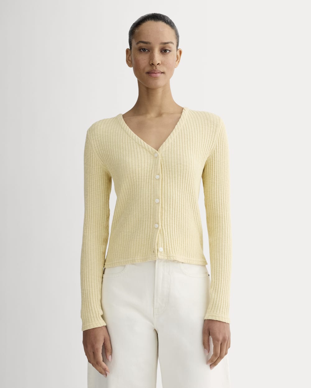 The Cozy Rib Cardigan Bone – Everlane