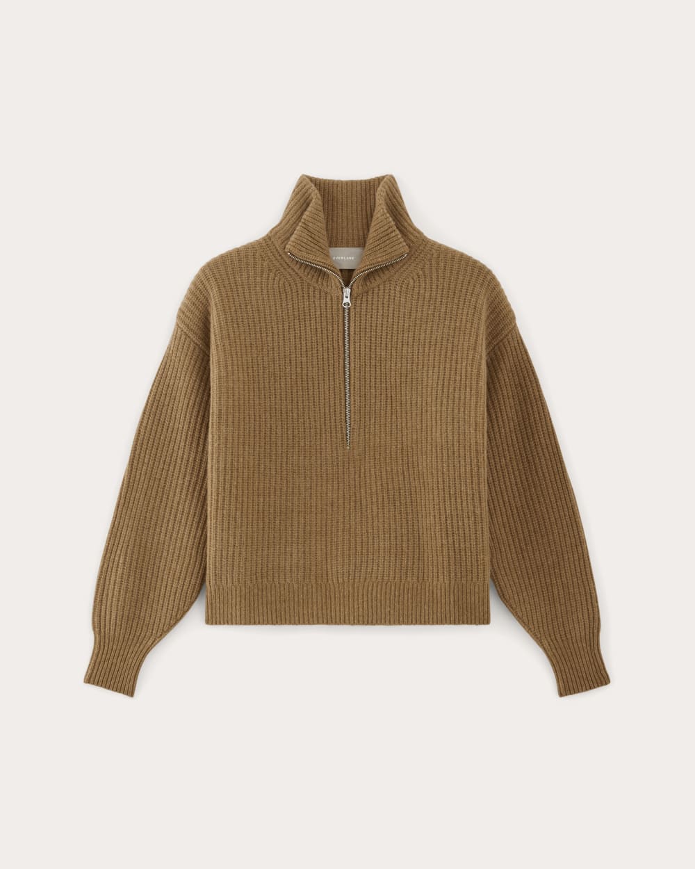 The Half Zip Sweater in Luxe Merino Deep Camel Everlane