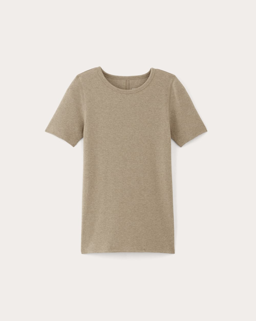 The Luxe Rib Crew Heathered Tan – Everlane