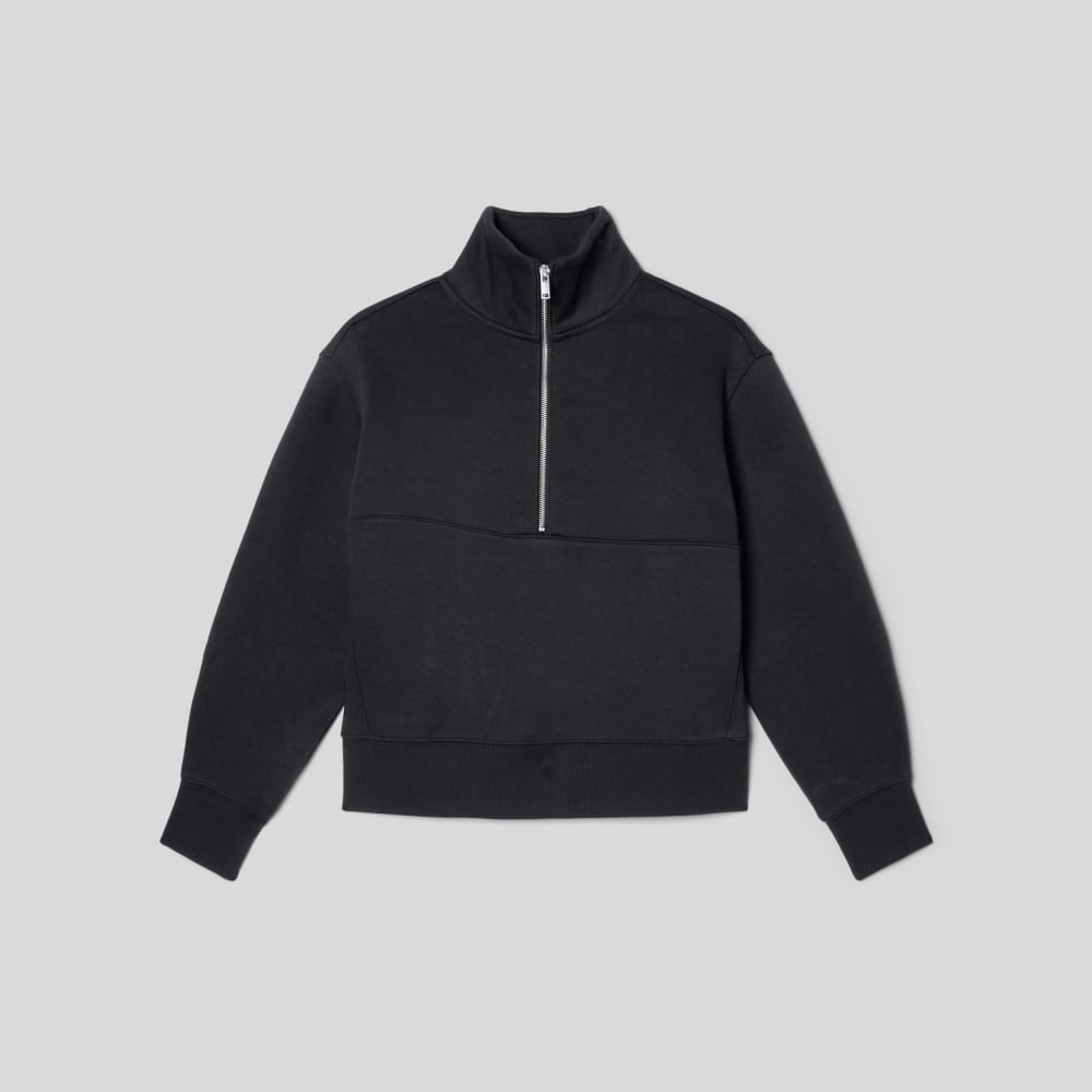 The ReTrack Half-Zip Sweatshirt Black – Everlane
