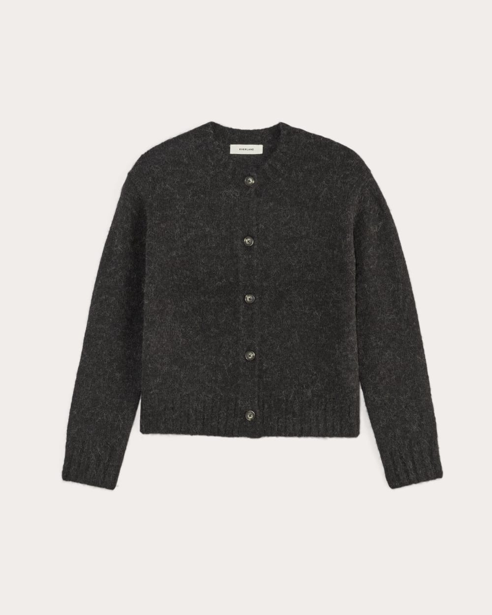 The Crew Cardigan in Alpaca Heathered Black – Everlane
