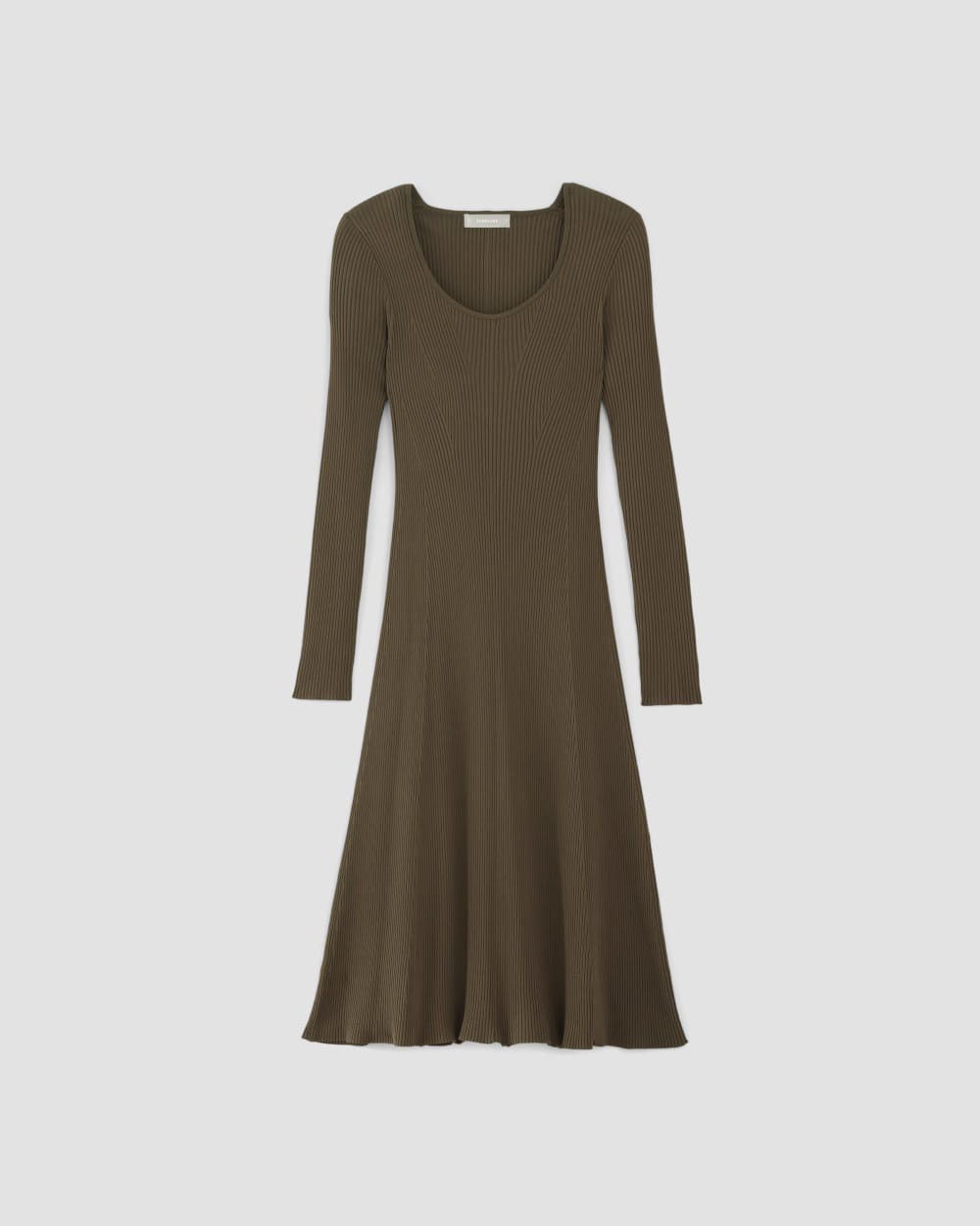 The Rib-Knit A-Line Tank Dress Carob Brown – Everlane