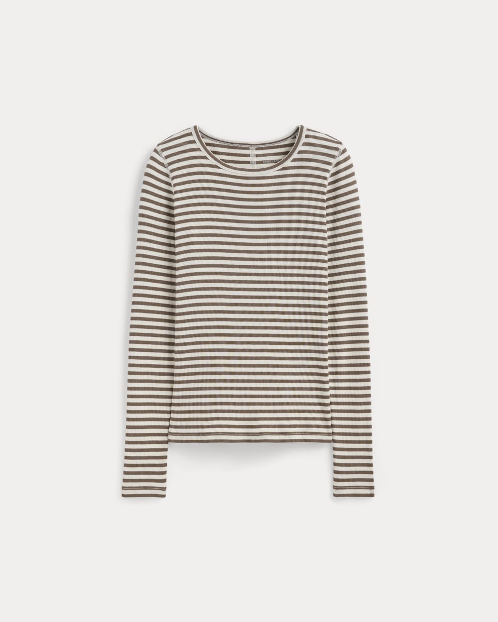 【U LAN】Wavy ribbed pigment long sleeves LNA Long Sleeve Ribbed Crew in Black – LNA Clothing