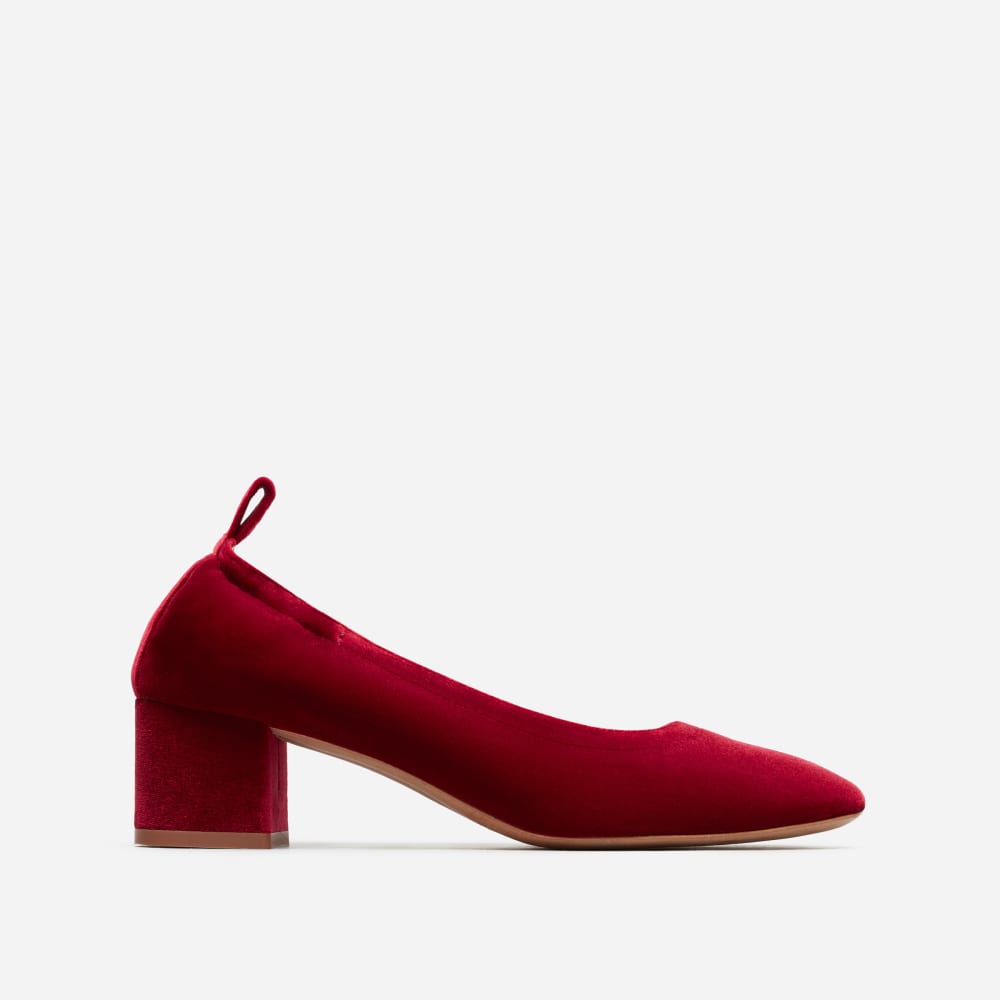 Everlane red 2024 suede day heel