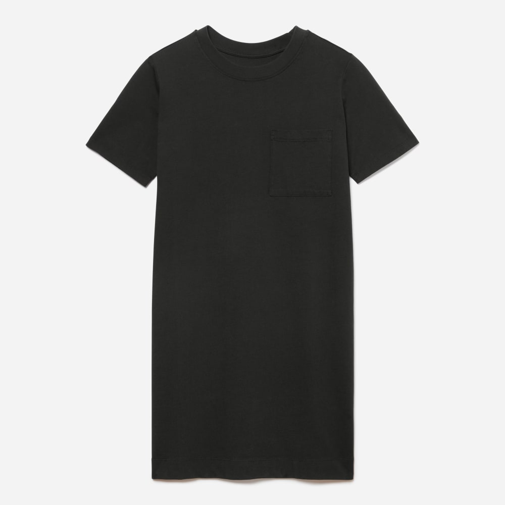 The Organic Cotton Weekend Tee Dress Black Everlane