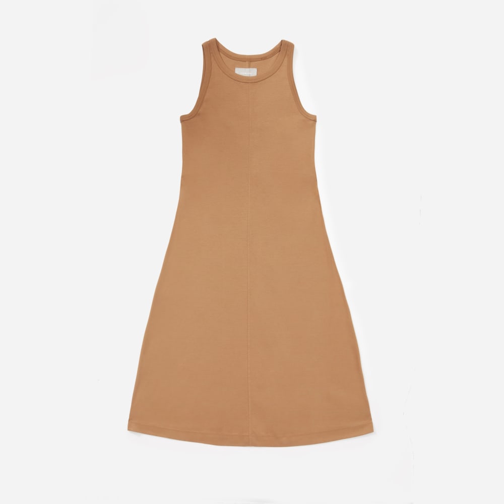 The Luxe Cotton Midi Tank Dress Toasted Coconut – Everlane