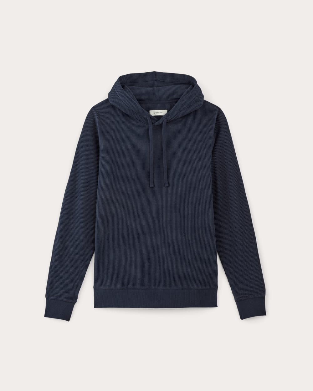 The Waffle Knit Hoodie Navy Everlane