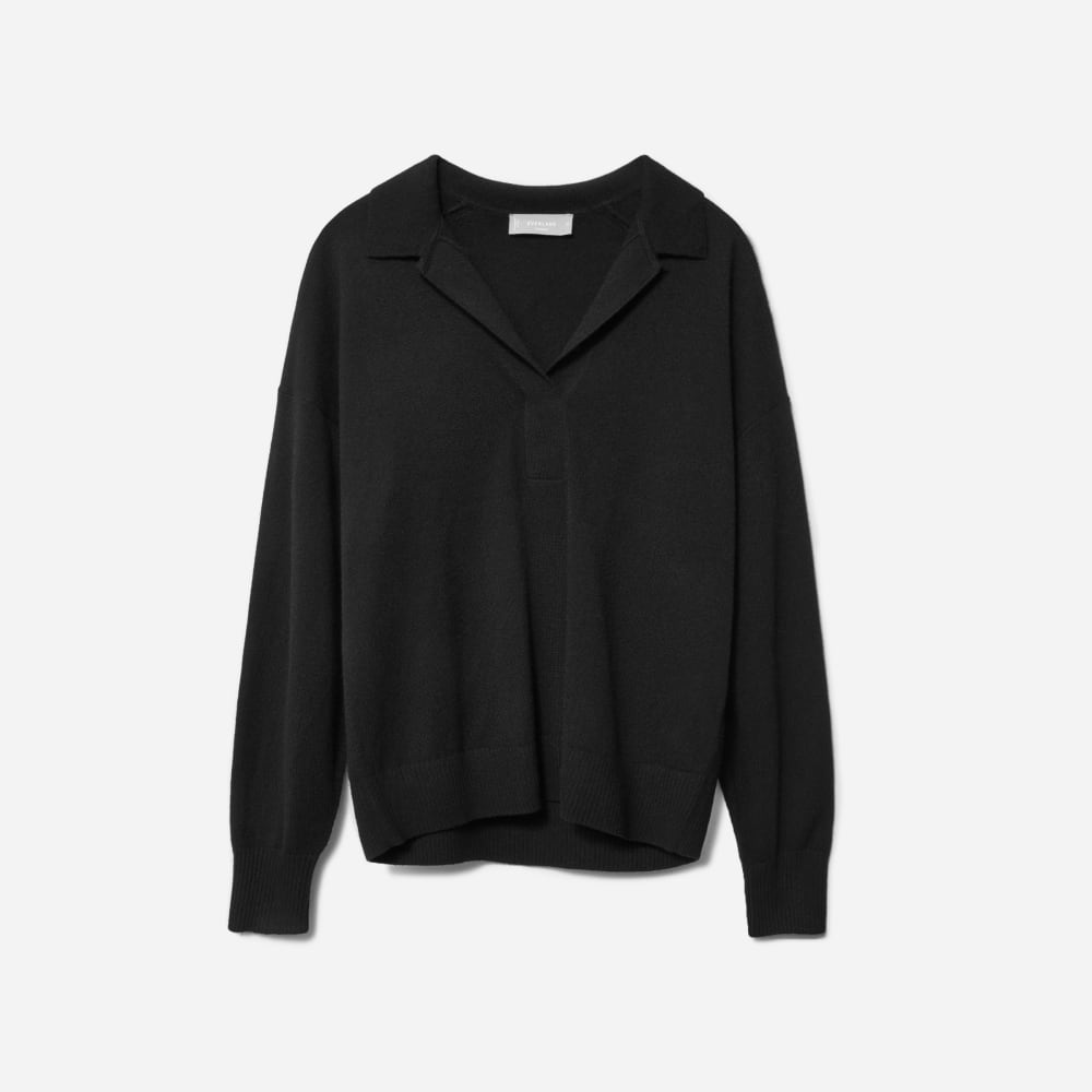 The Cashmere Polo Black Everlane