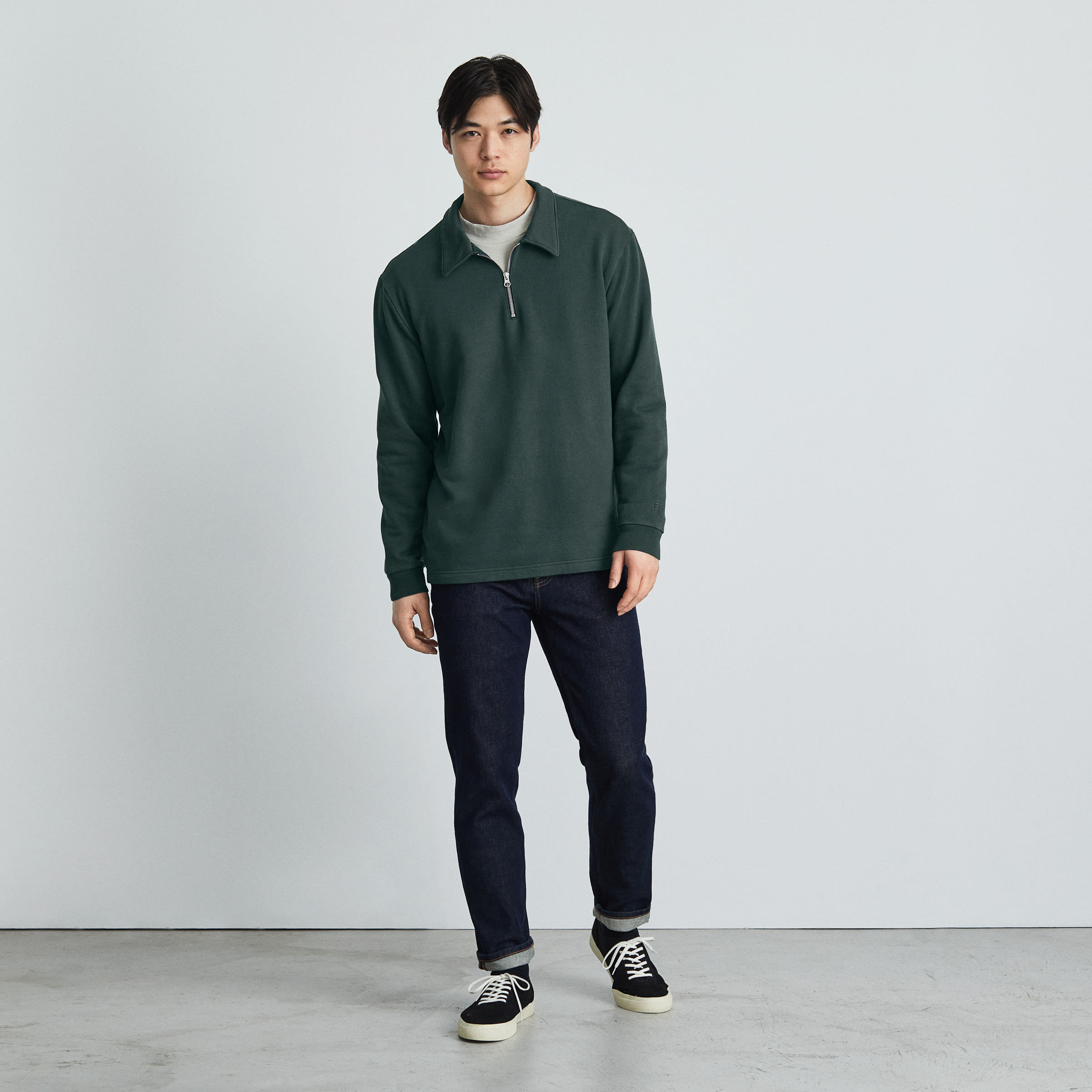Everlane half zip sweatshirt store