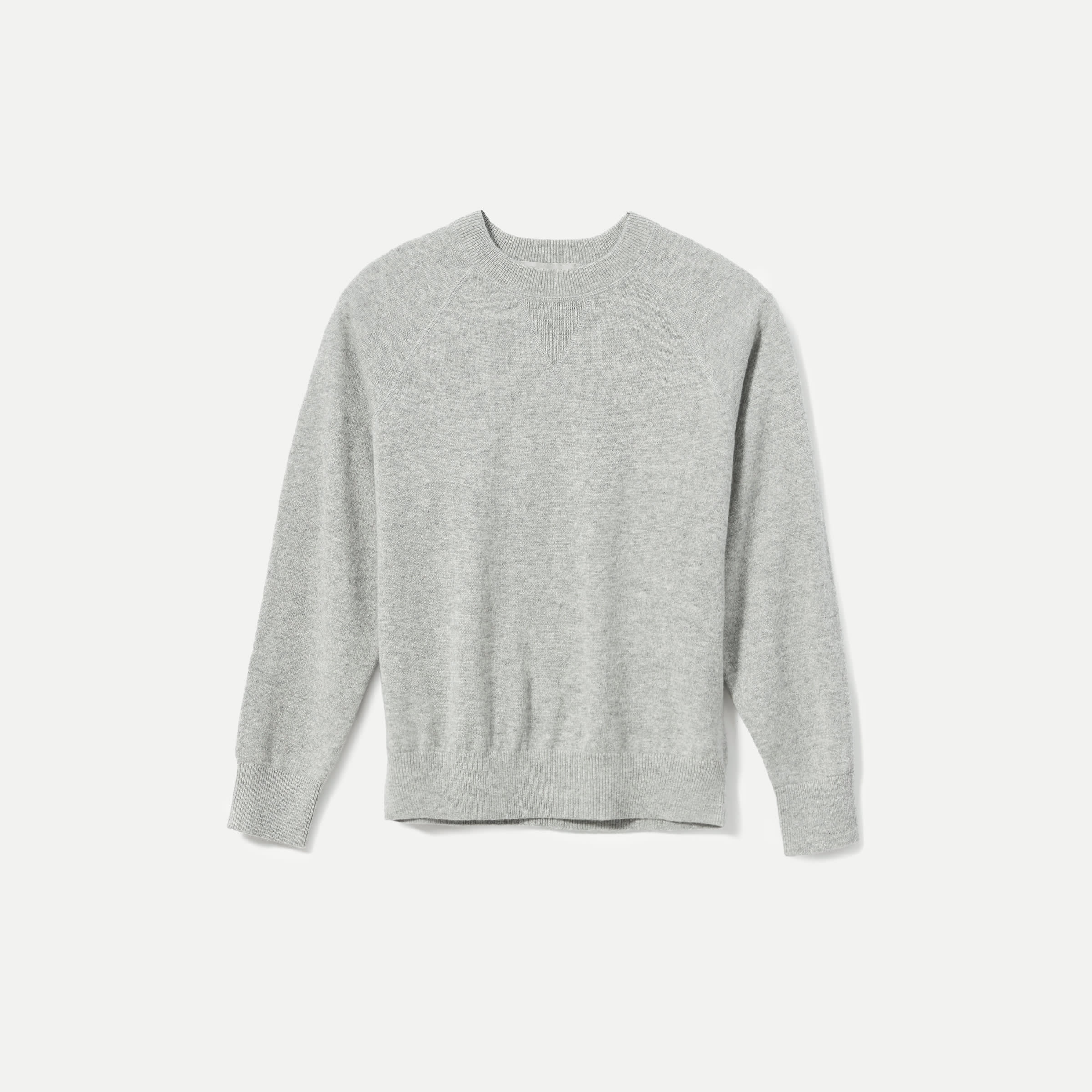 Everlane Men's Grade-a Cashmere Crew Neck Sweater in Heathered Grey, Size Extra Small