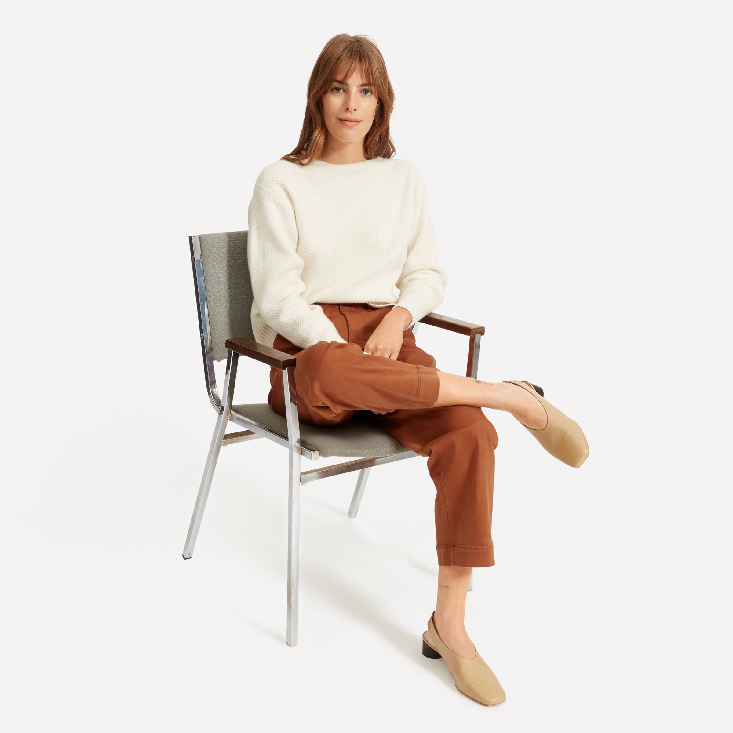 Everlane straight leg crop cocoa brown Clearance
