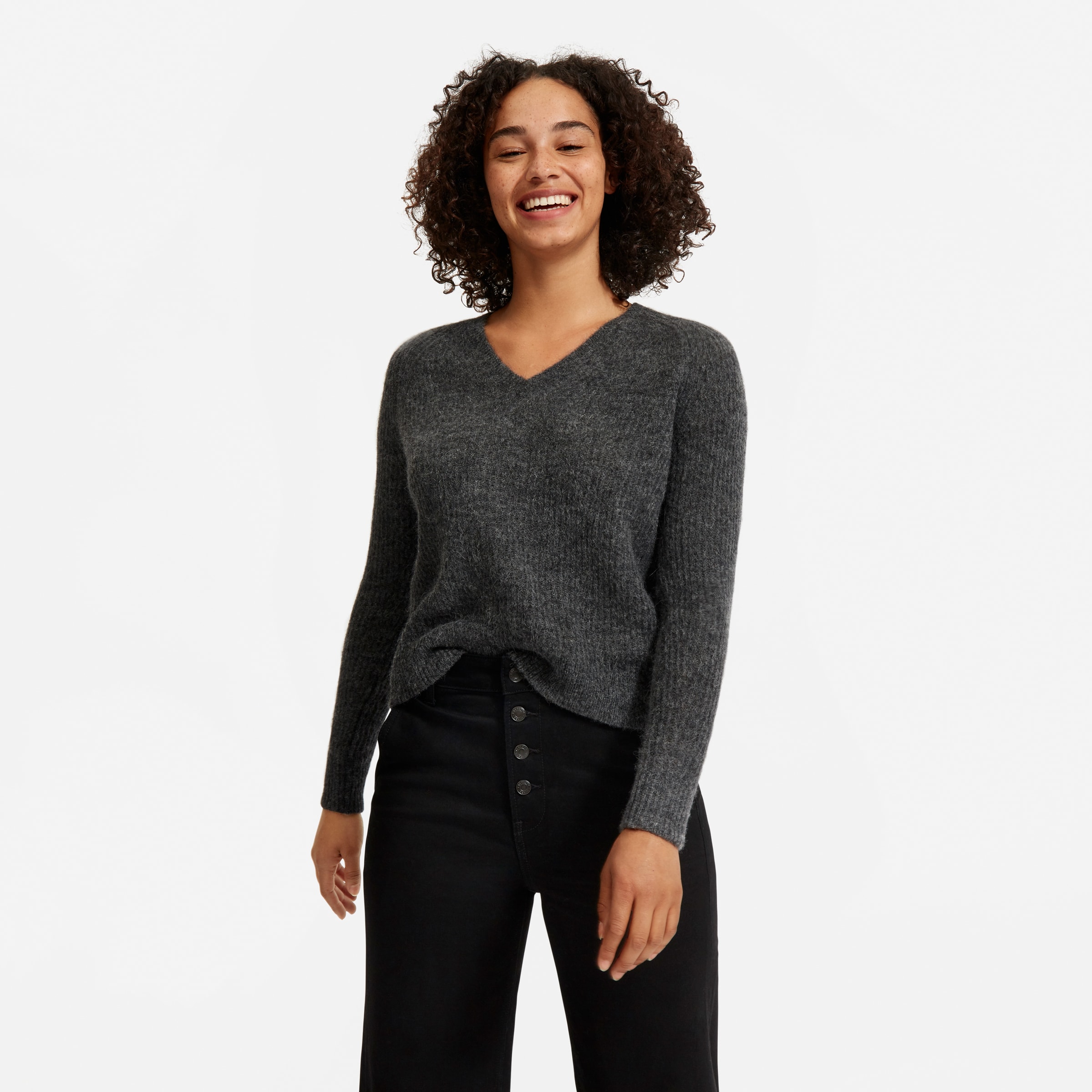 The Alpaca V-Neck Sweater – Everlane