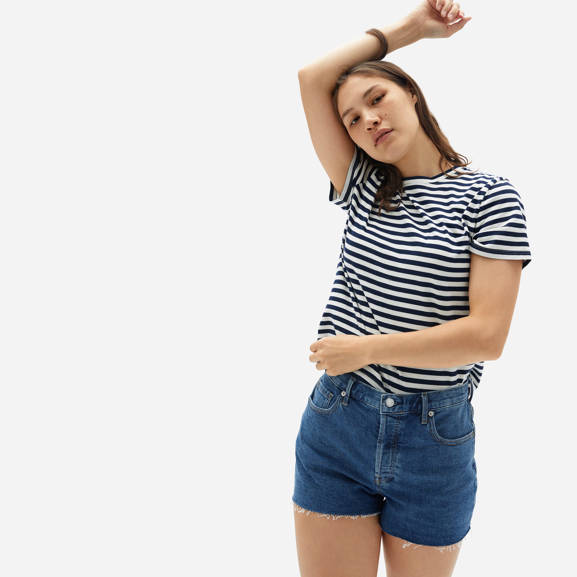 The Organic Cotton Box-Cut Tee Navy 