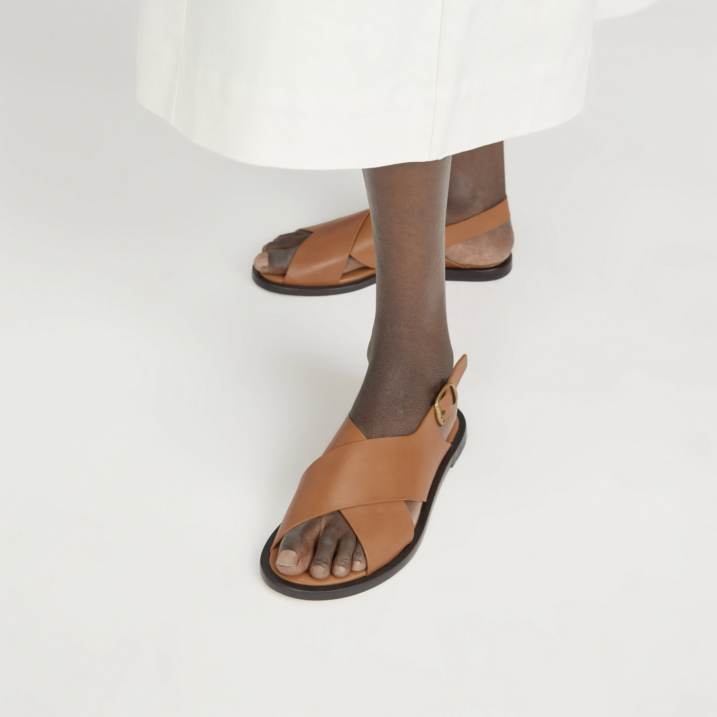 The City Crossover Sandal Parchment – Everlane