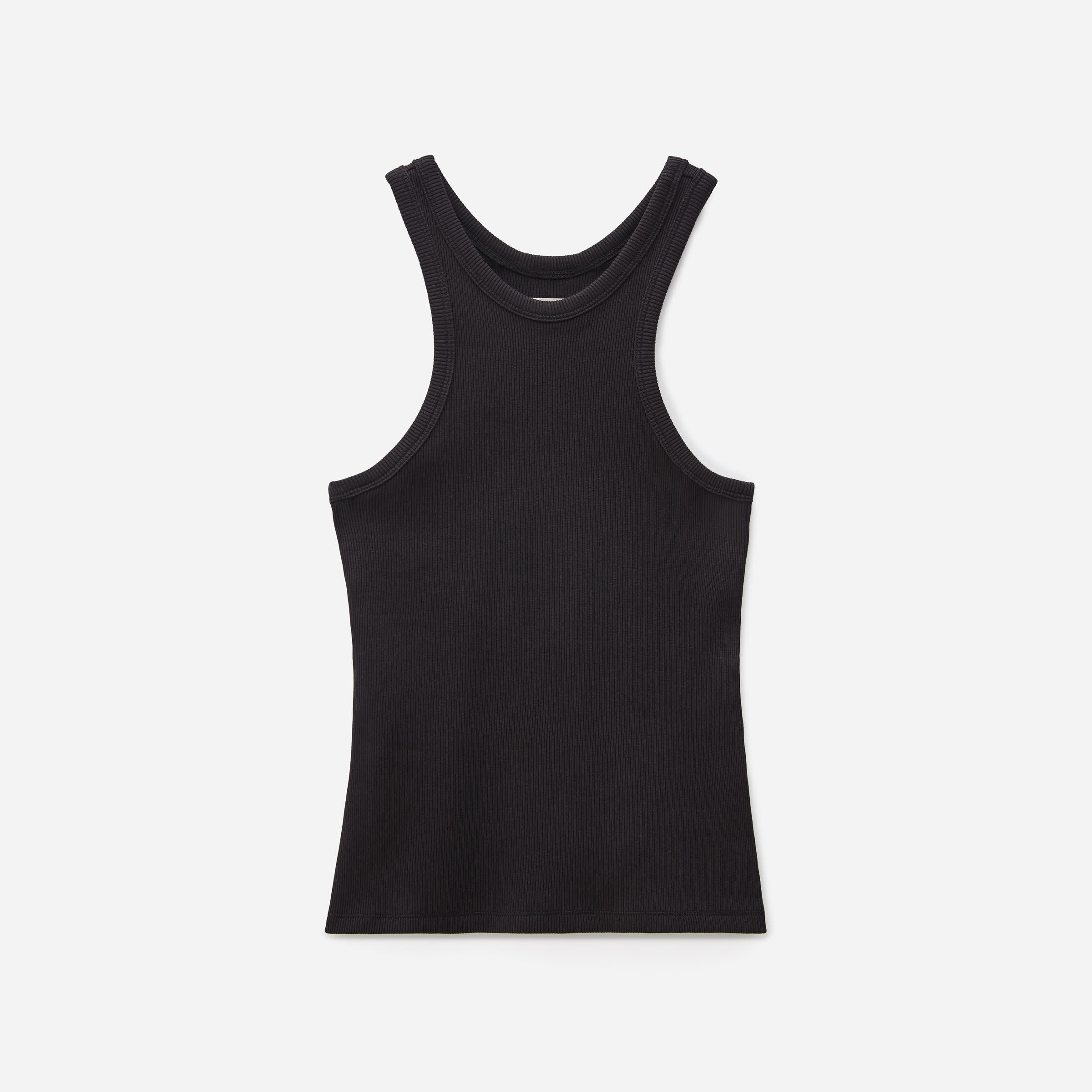 Clean Cut Away Ribbed Tank - Laurel