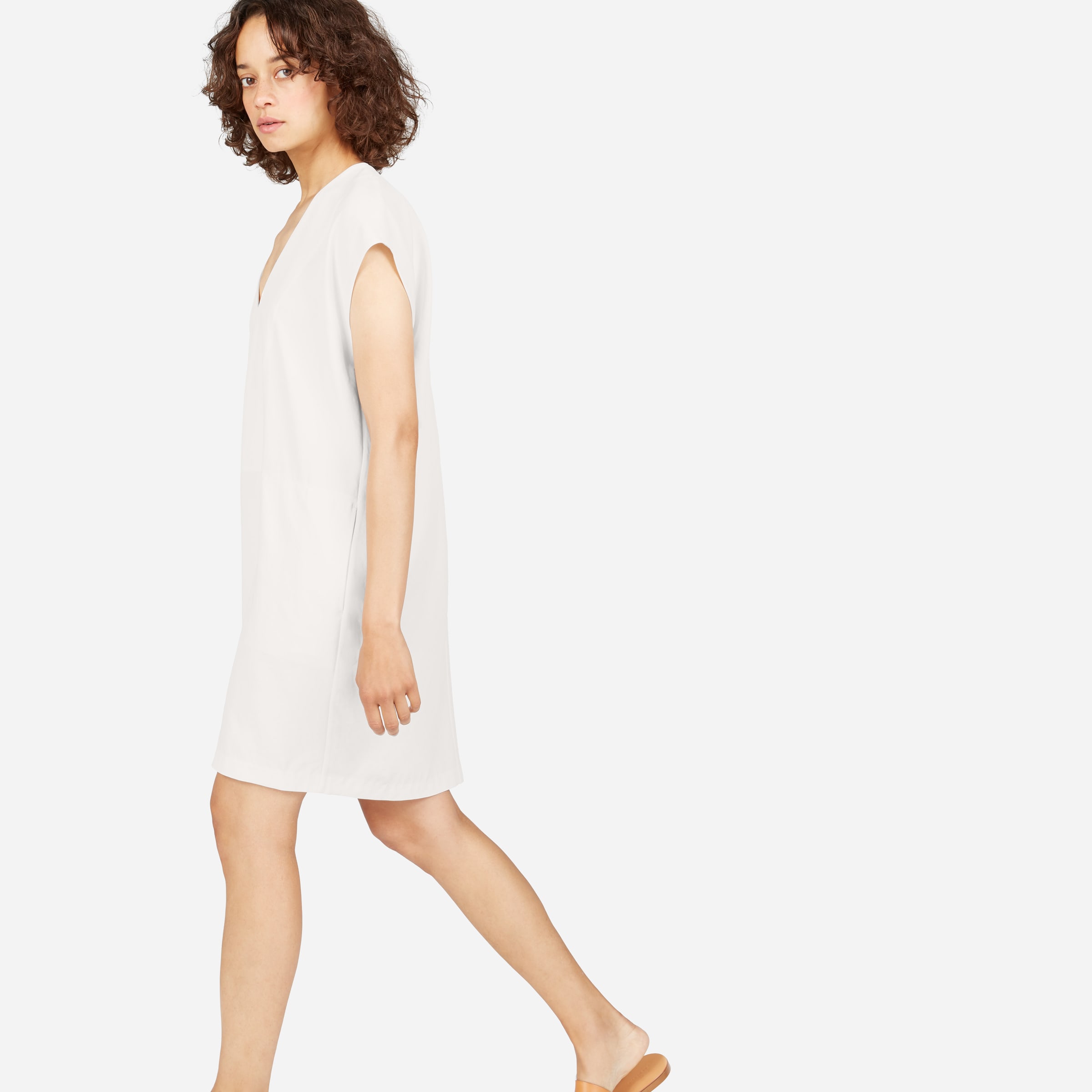 V neck cocoon dress 2025