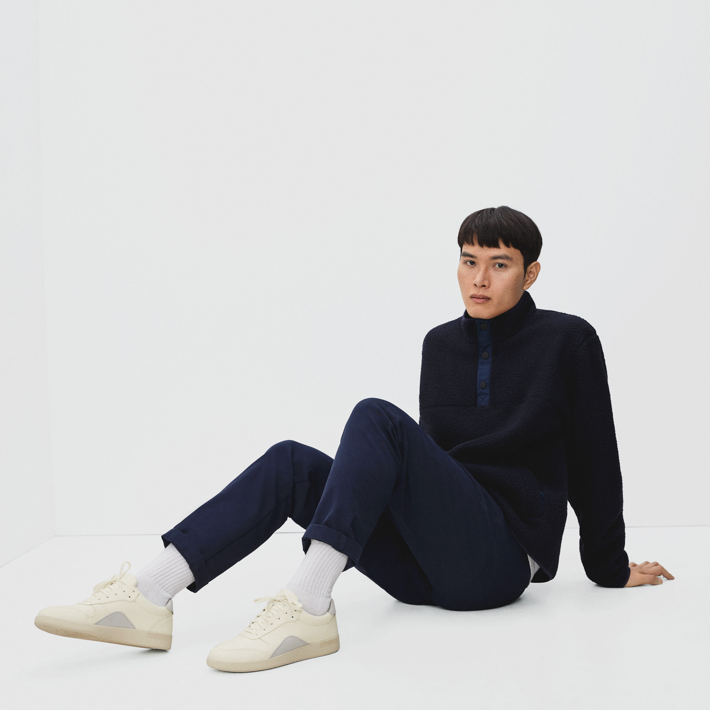 The ReLeather® Tennis Shoe White / Gum Sole – Everlane