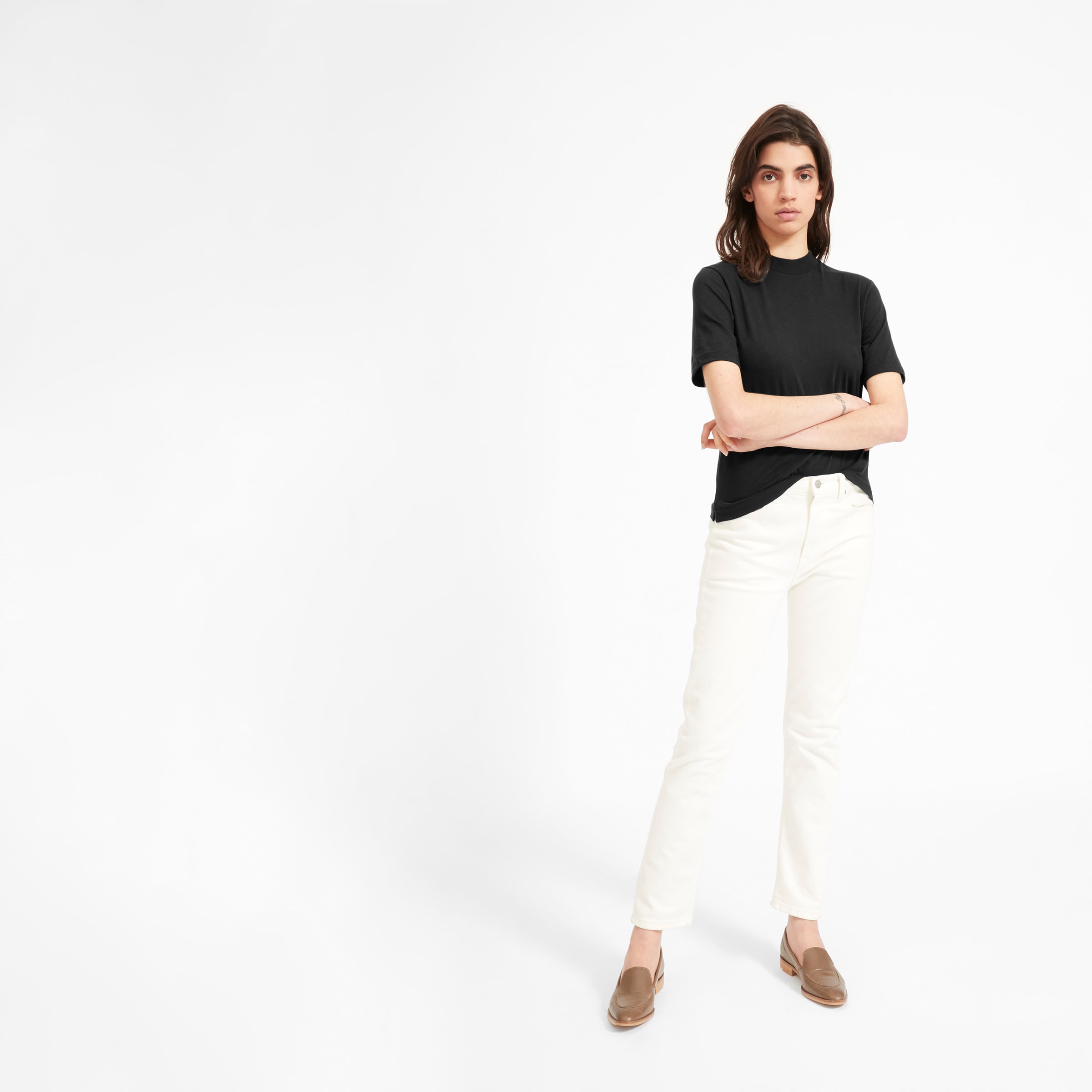 Everlane square mockneck outlet tee