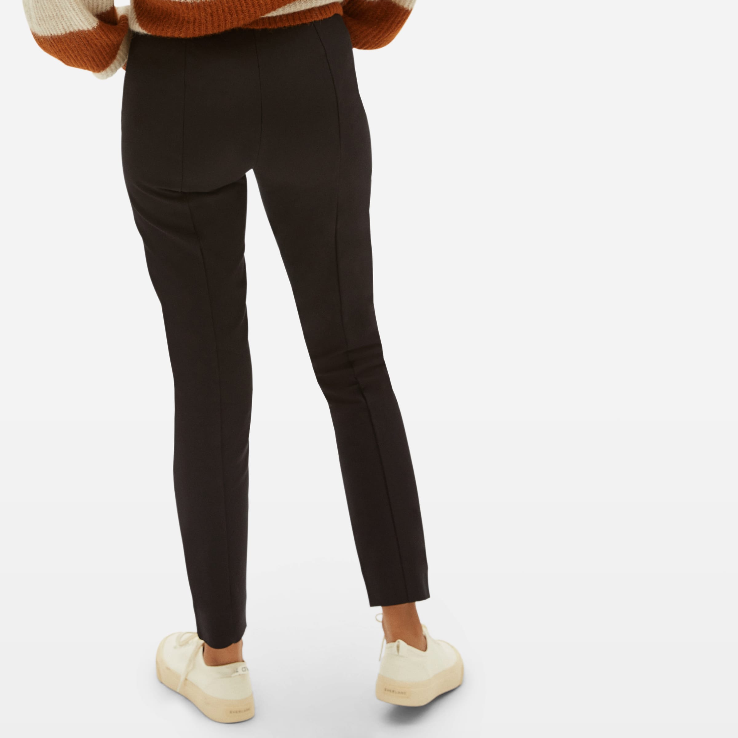 The Side-Zip Stretch Cotton Pant Black 