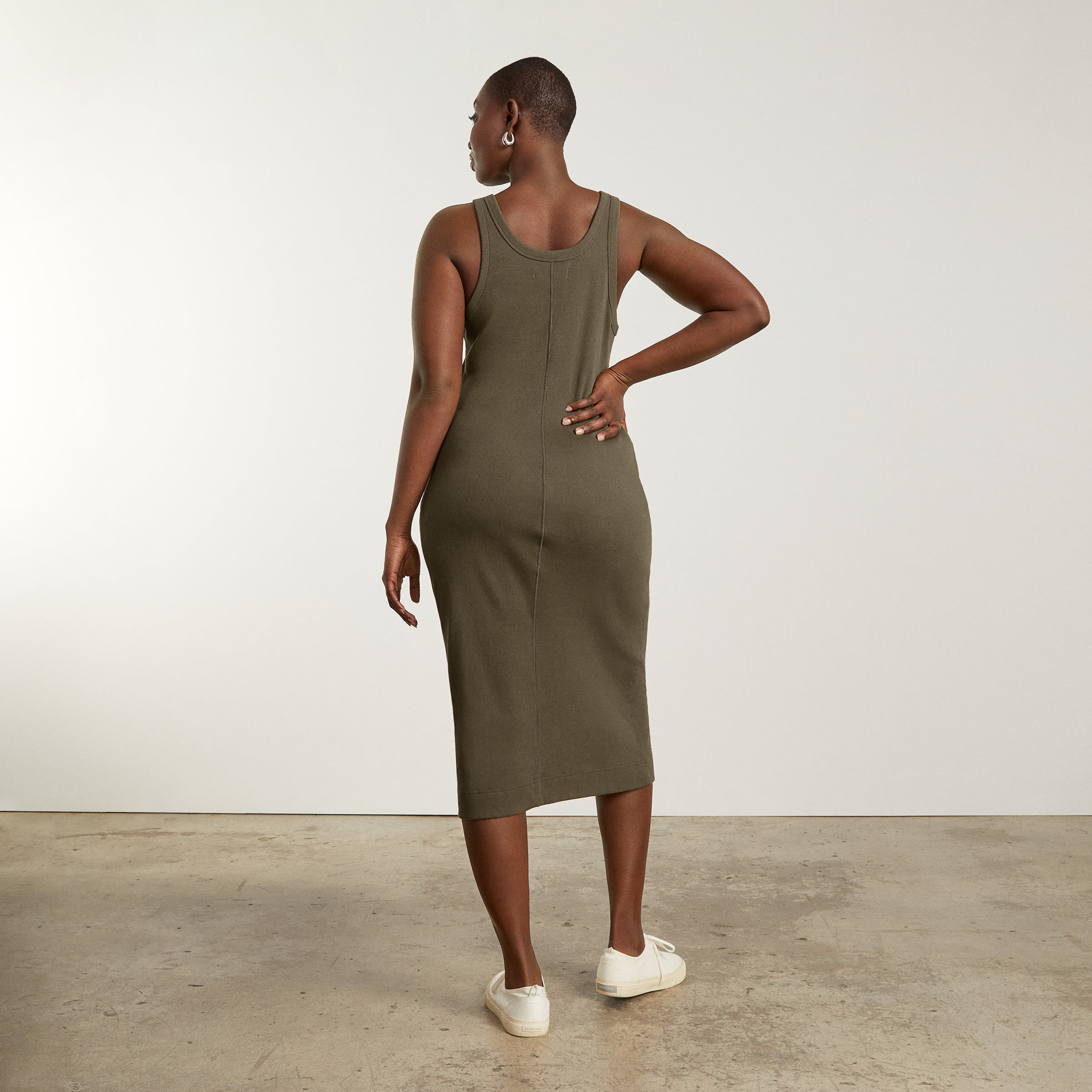 The Ribbed Tank Dress White – Everlane