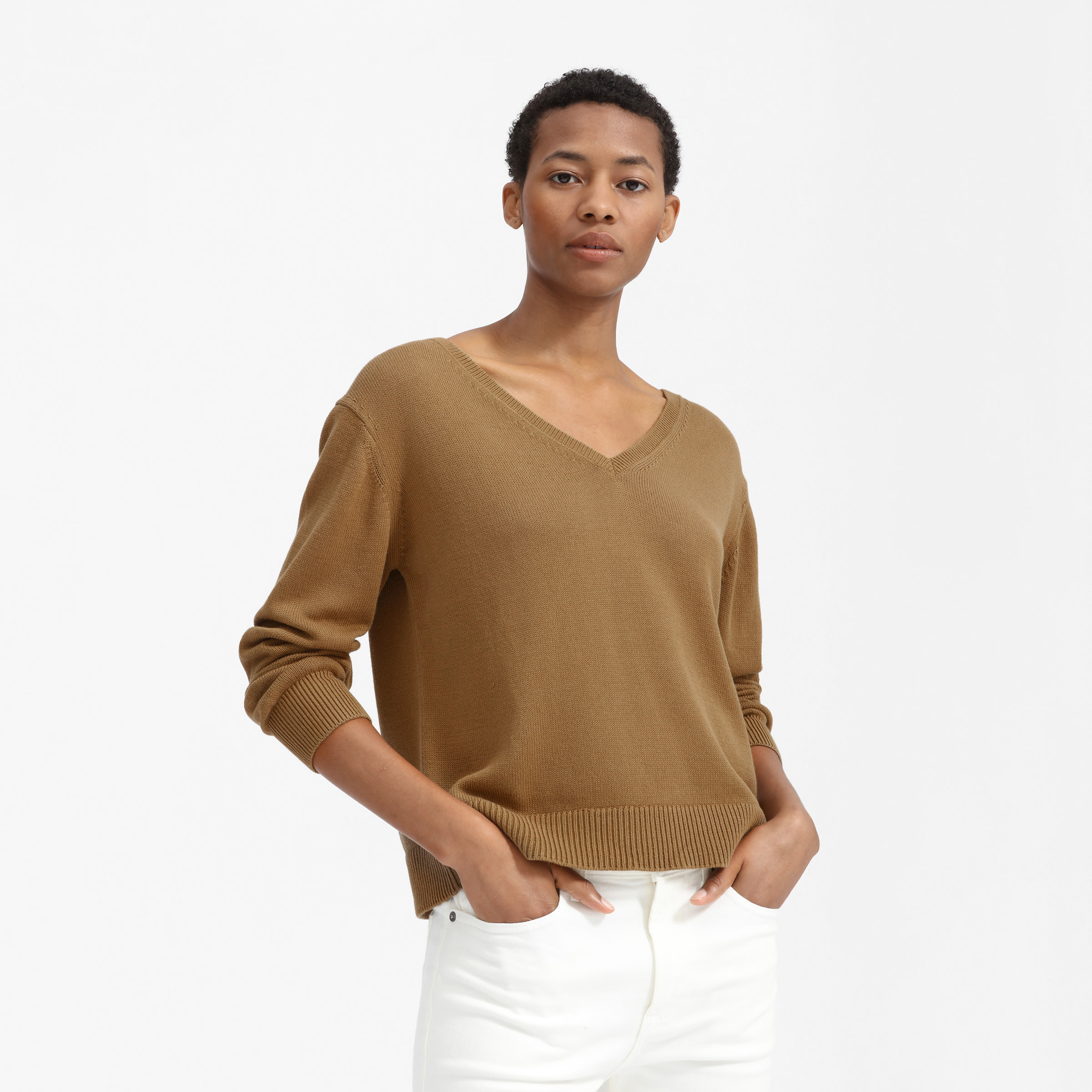Everlane cotton v neck sweater Clearance