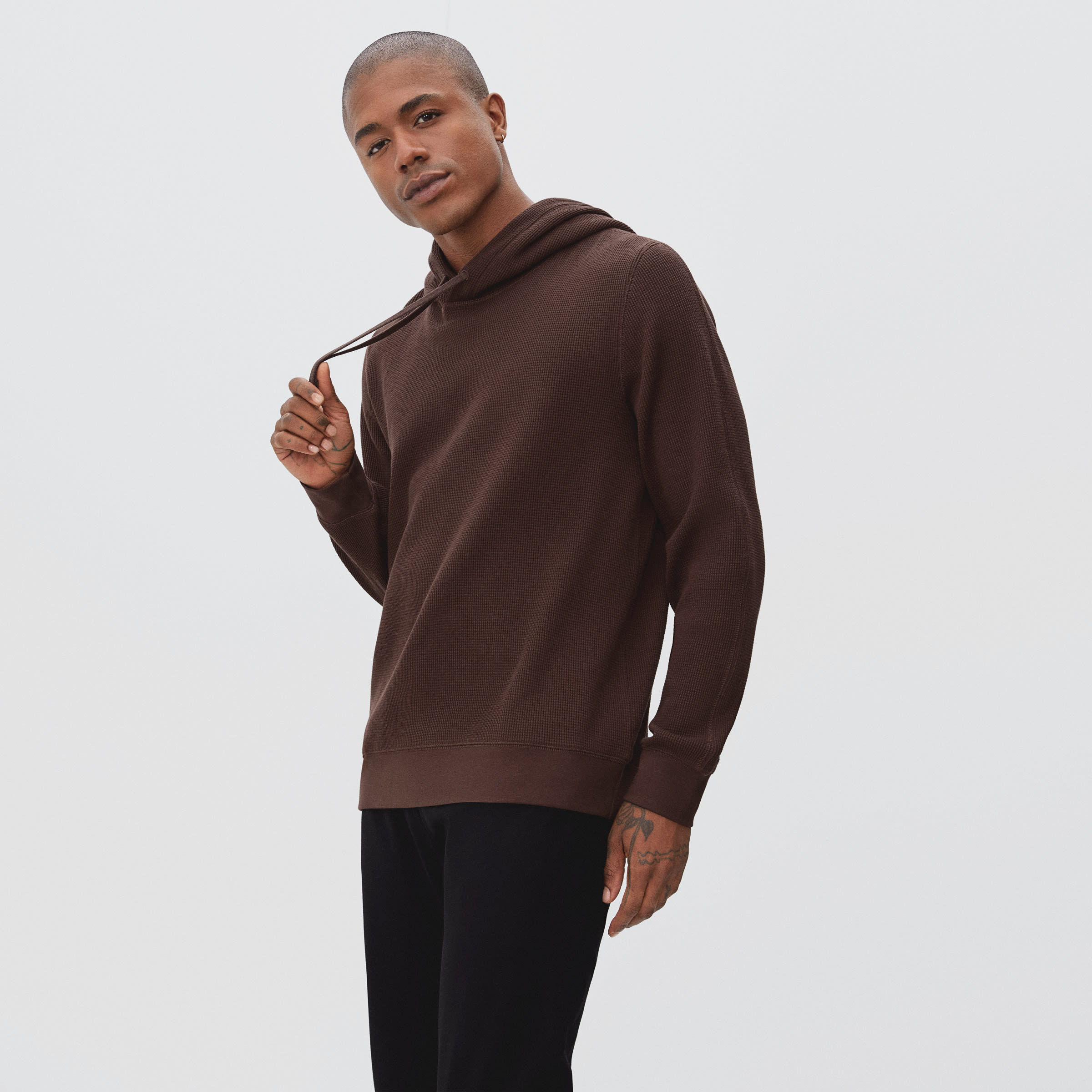 The Waffle-Knit Hoodie Coffee – Everlane