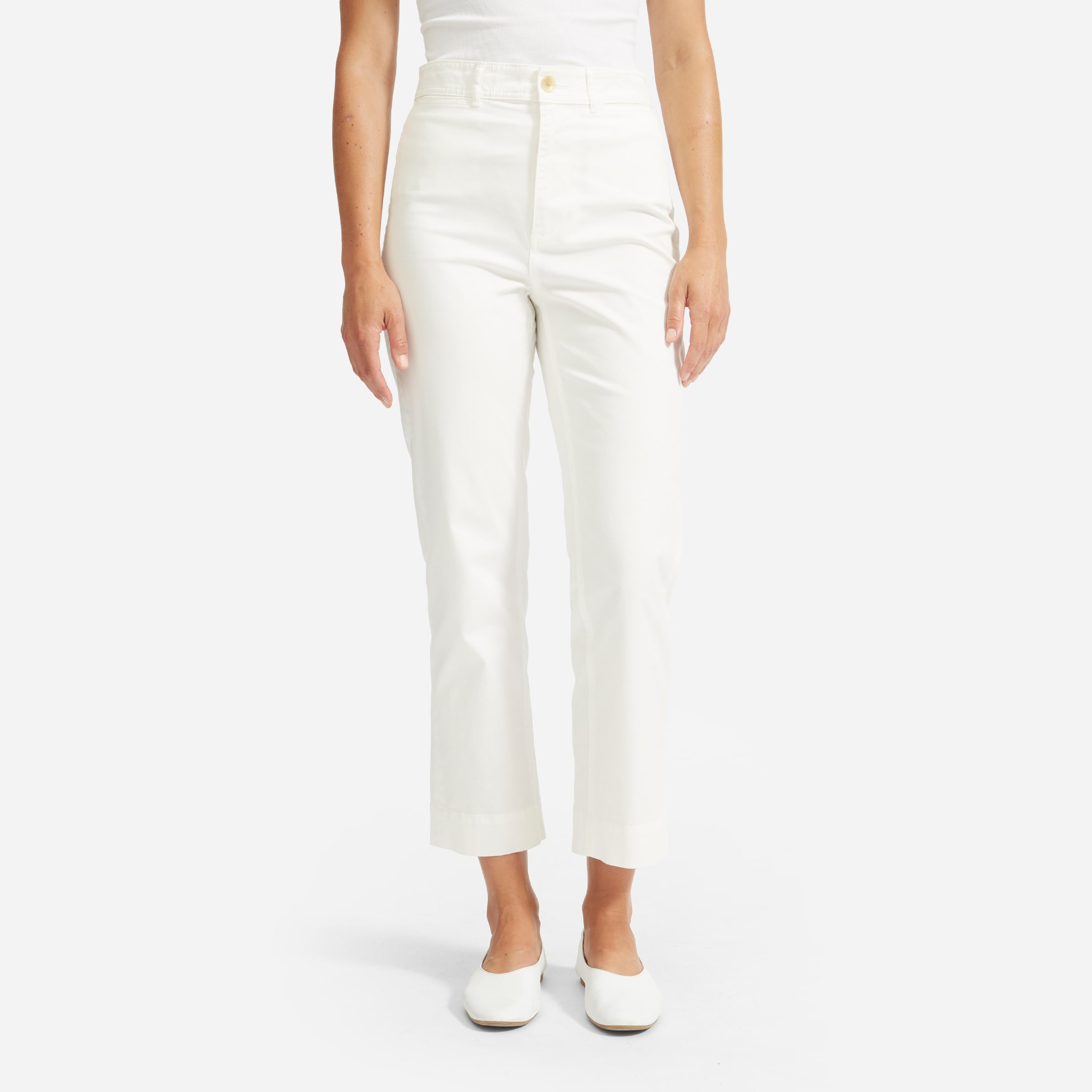 The lightweight straight leg crop chino pants Clearance