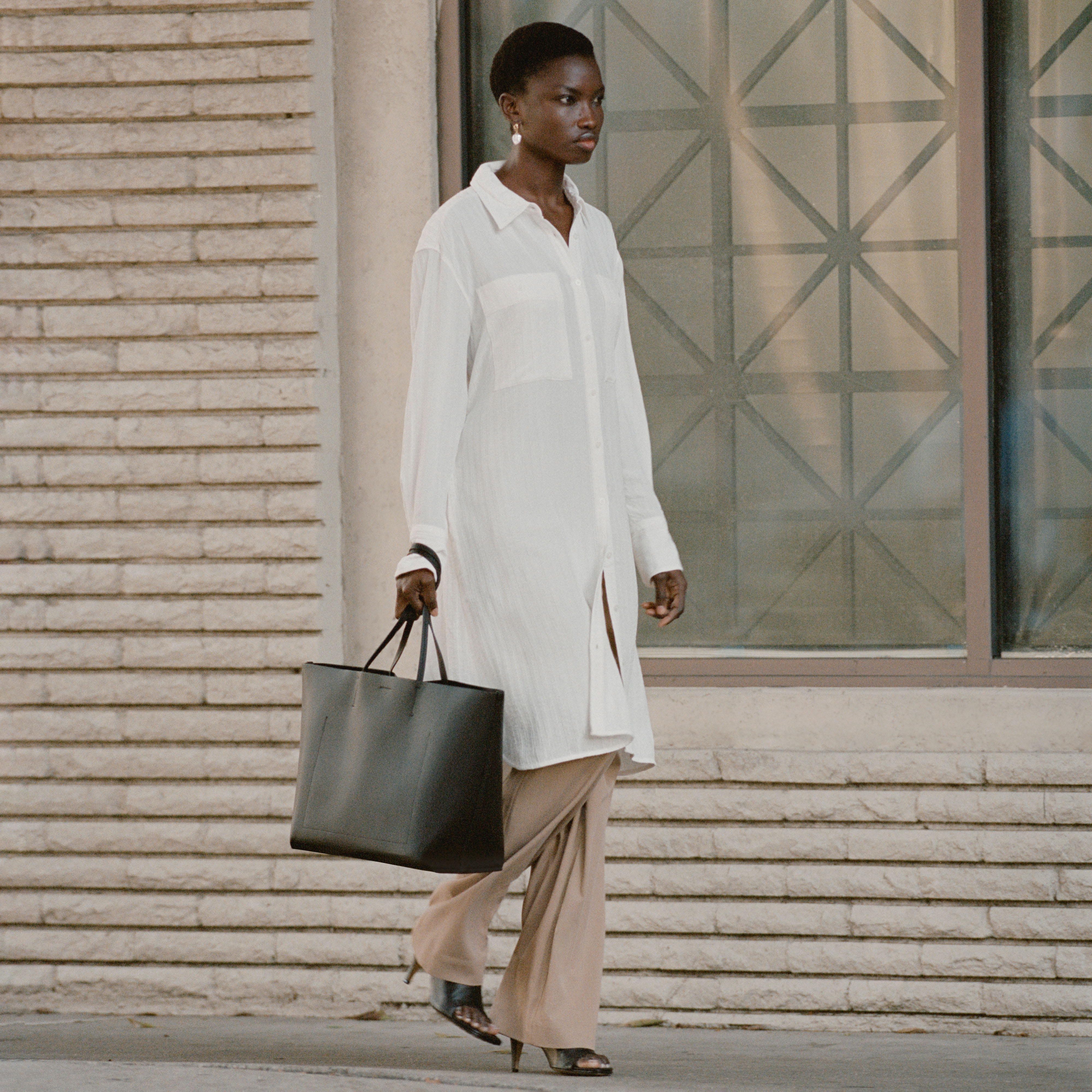 White draped shirt sale dress