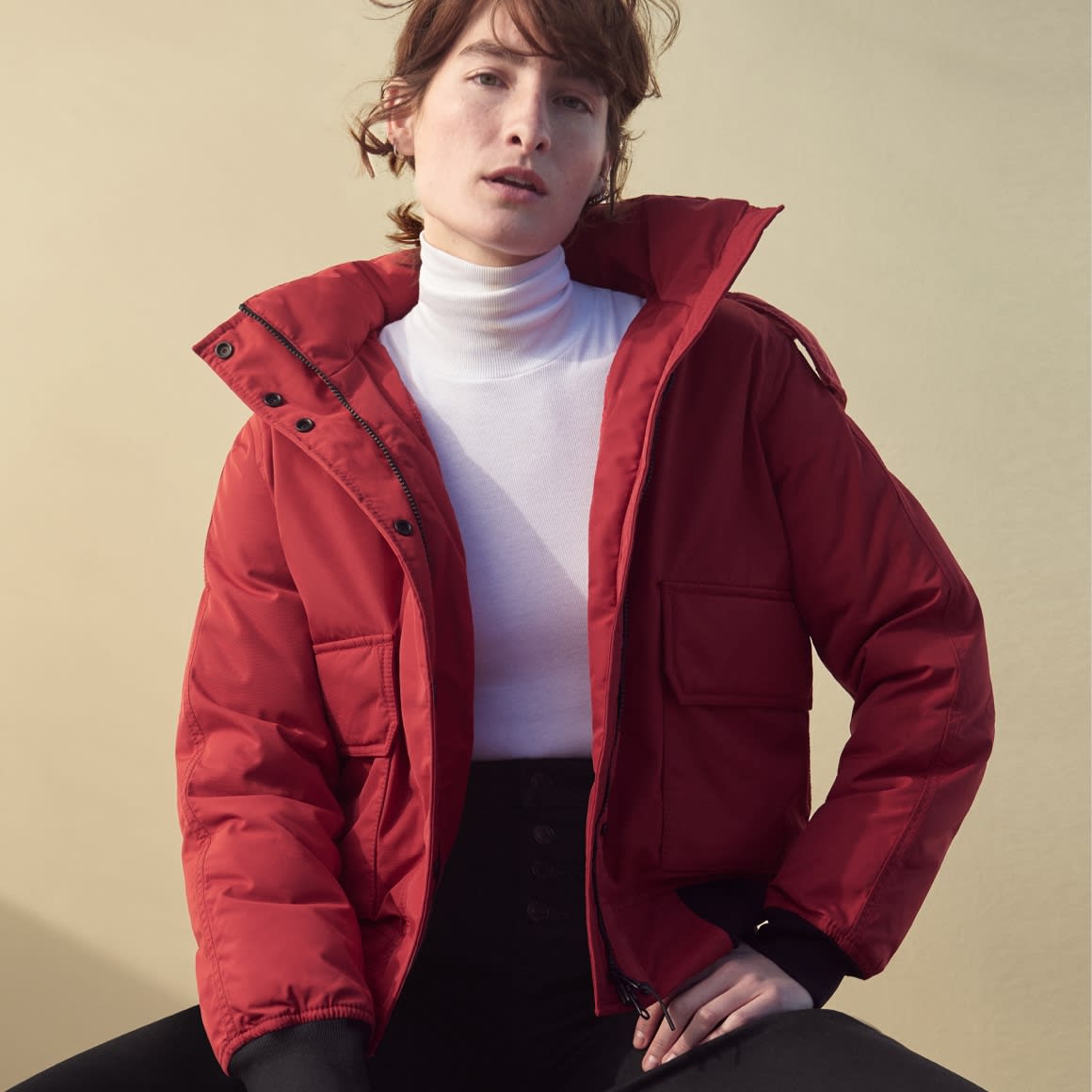 everlane black bomber jacket