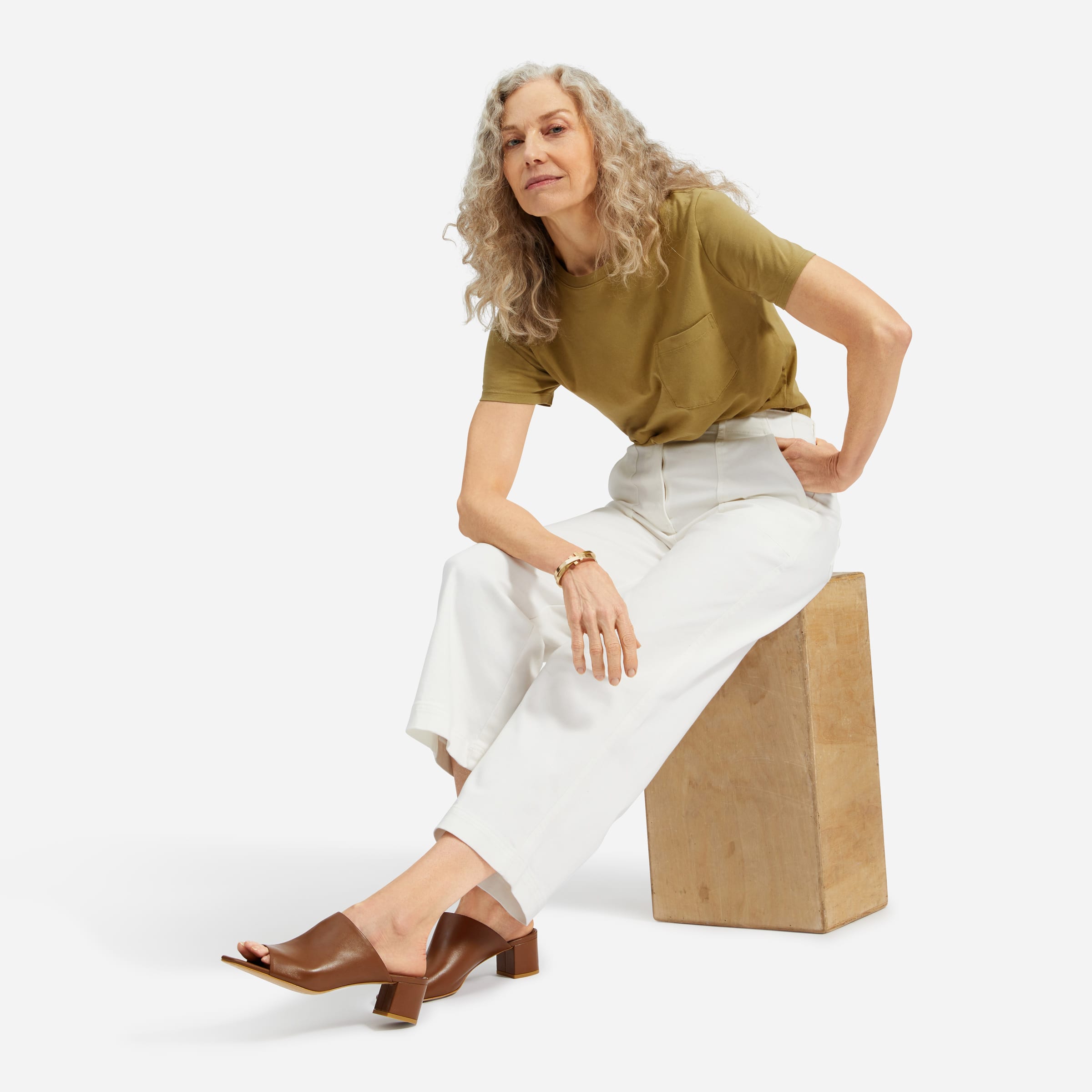 Everlane leather mule deals sandal