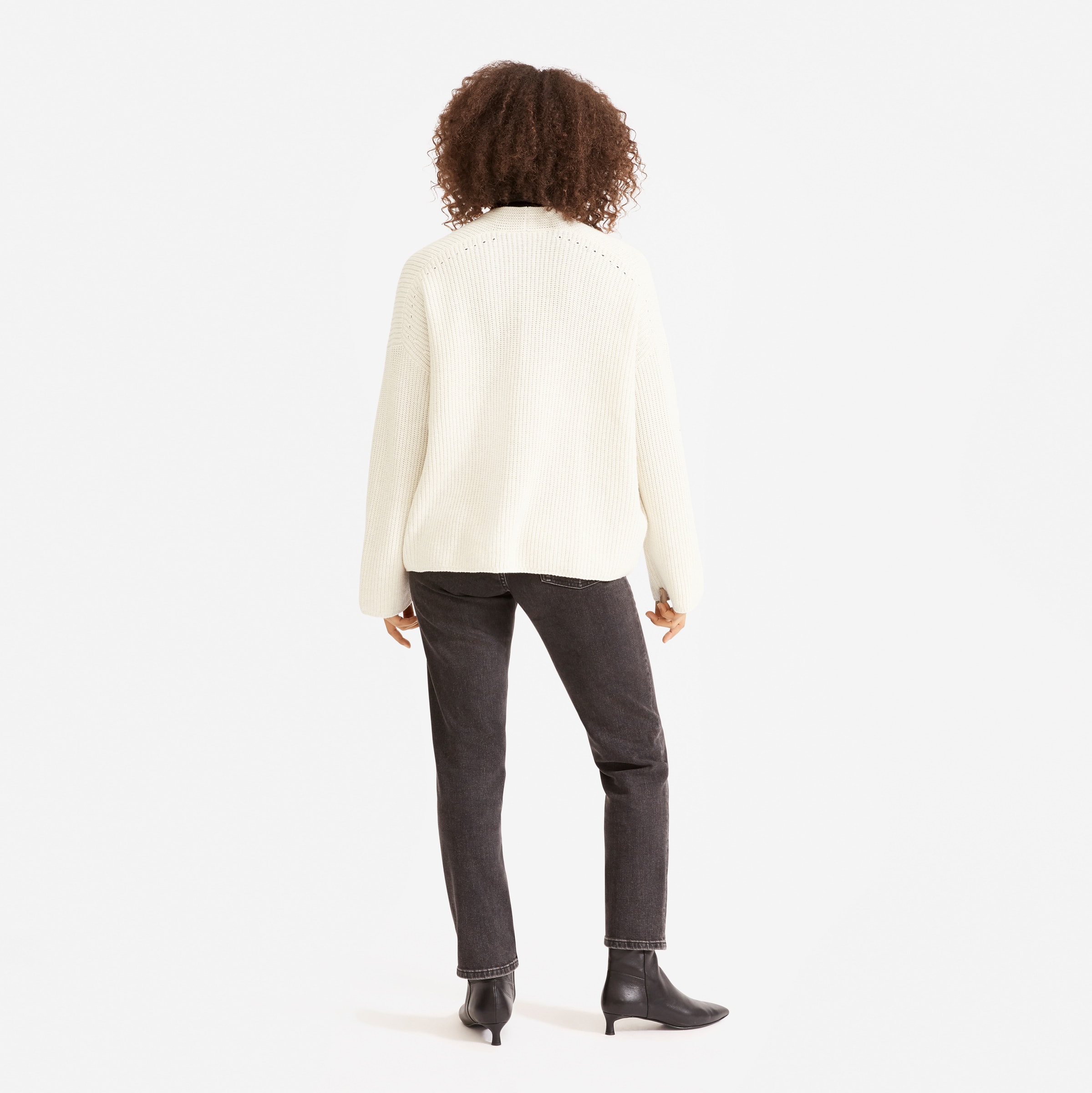 everlane twisted merino cardigan