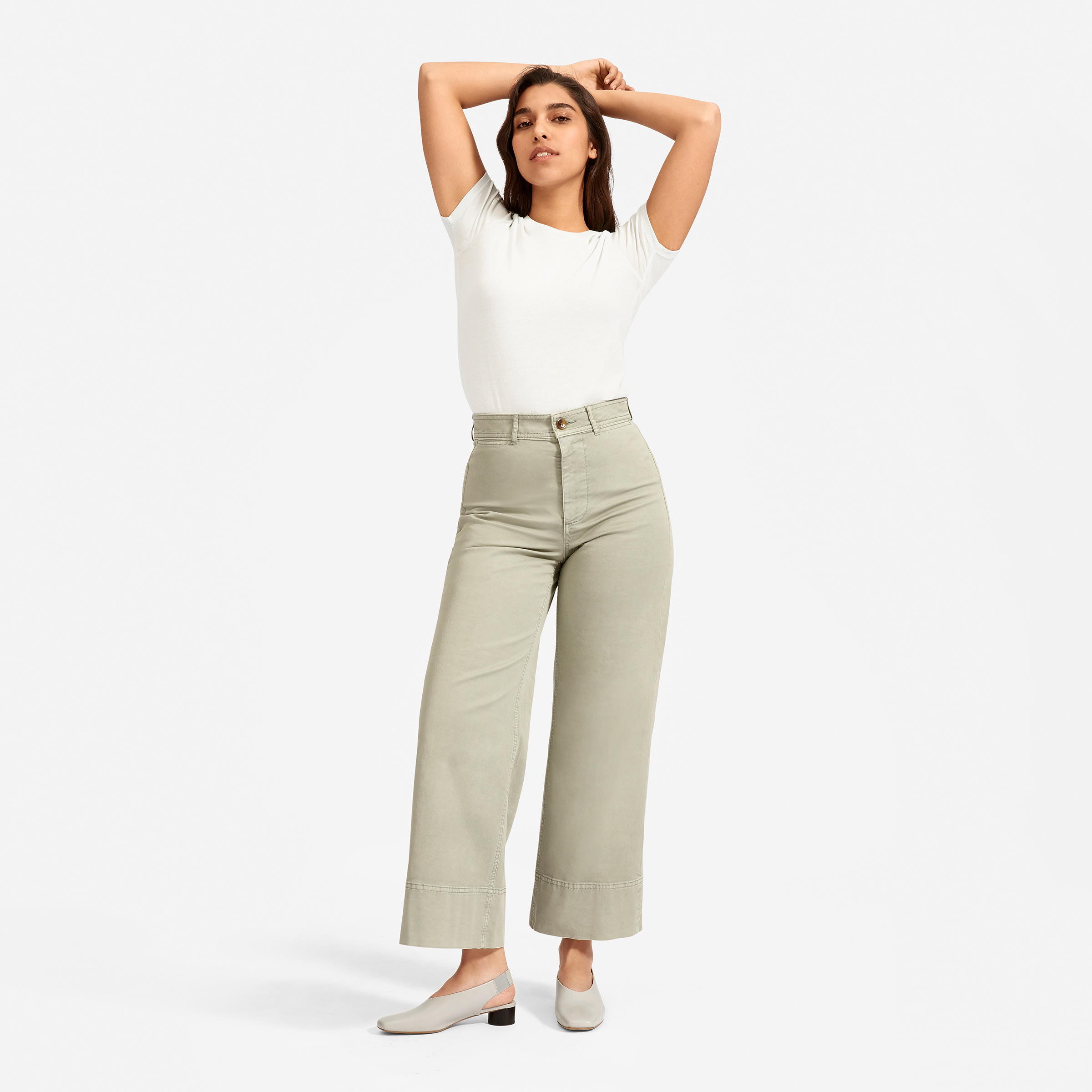 everlane square toe slingback review