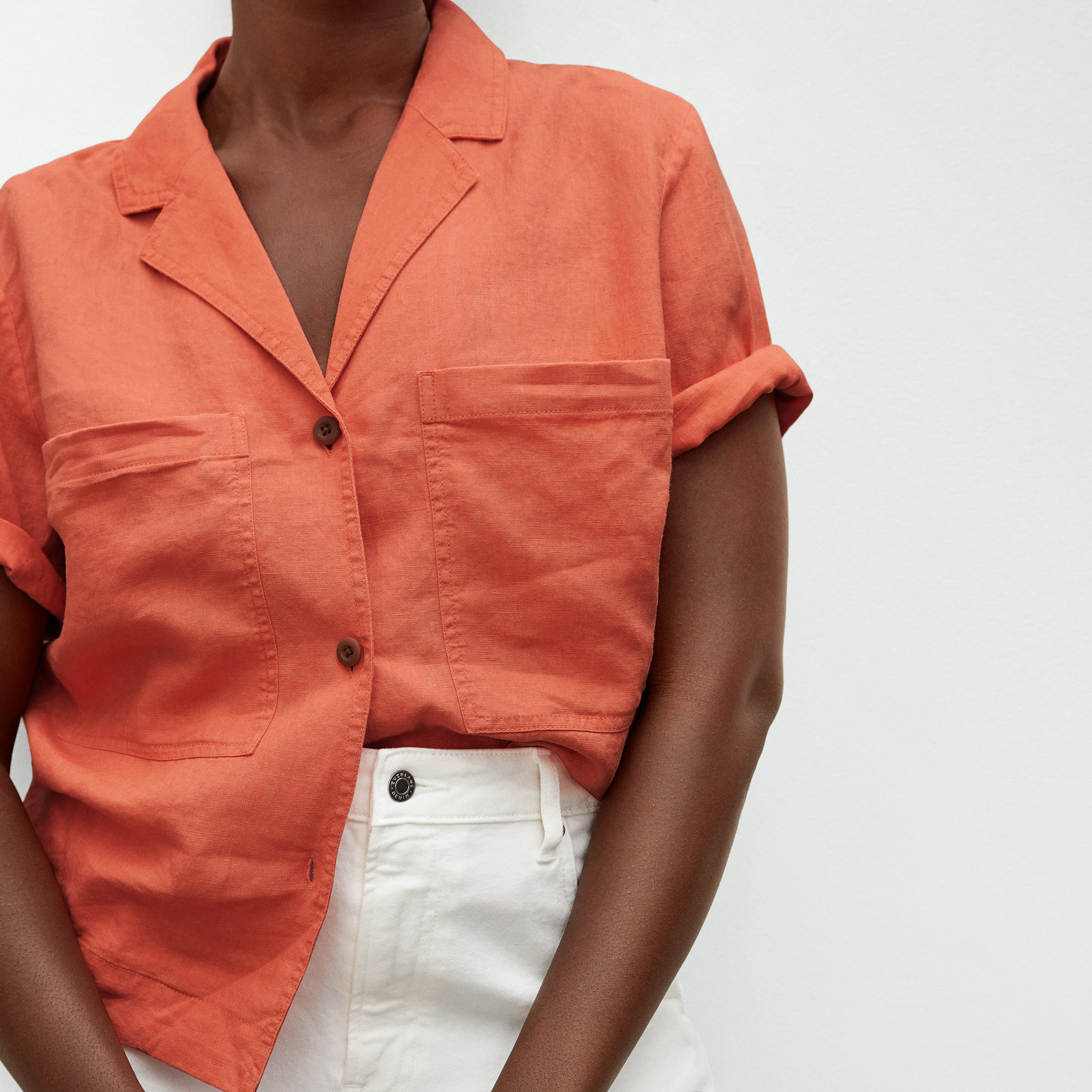 The Linen Workwear Shirt Sienna – Everlane