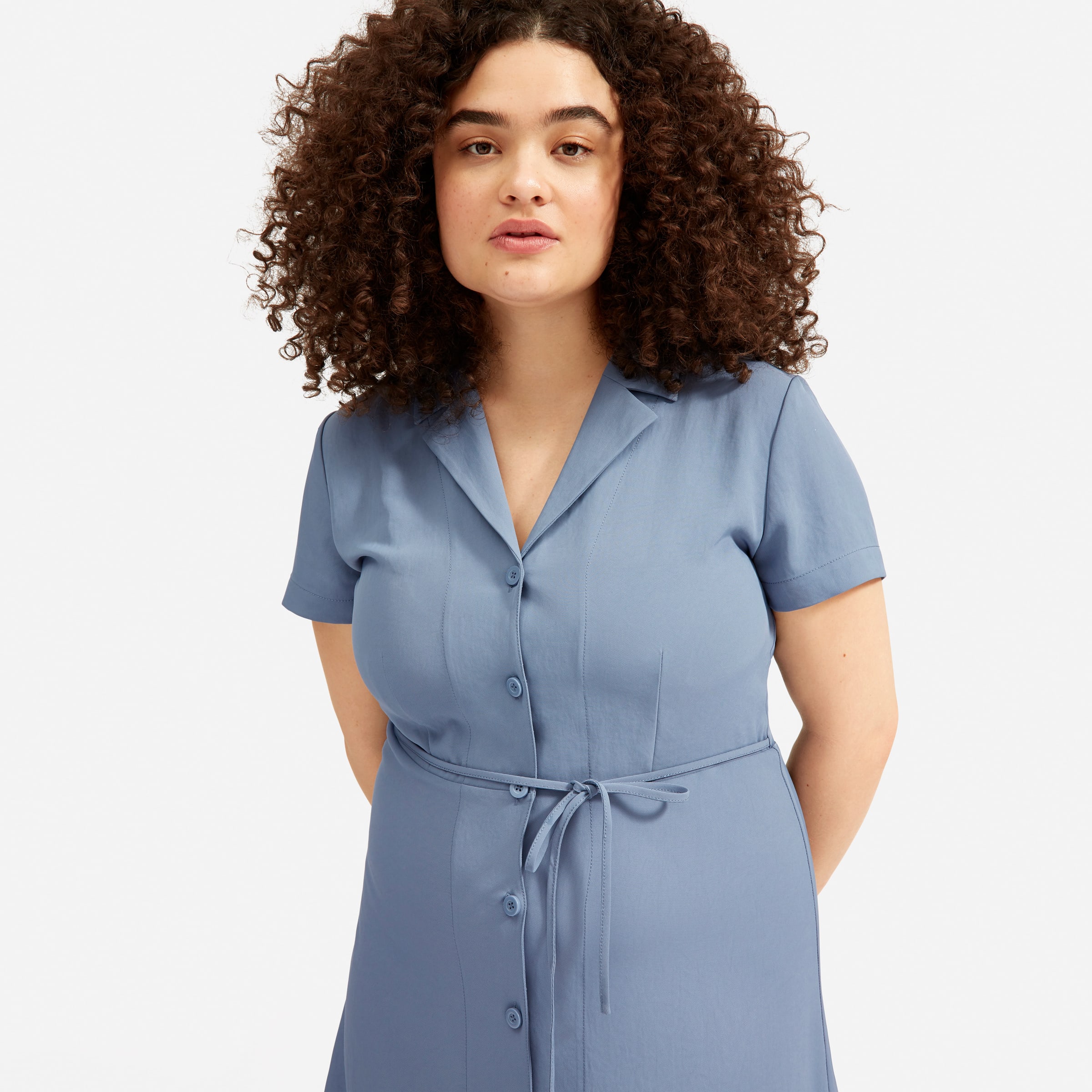 The Japanese GoWeave Notch Shirtdress