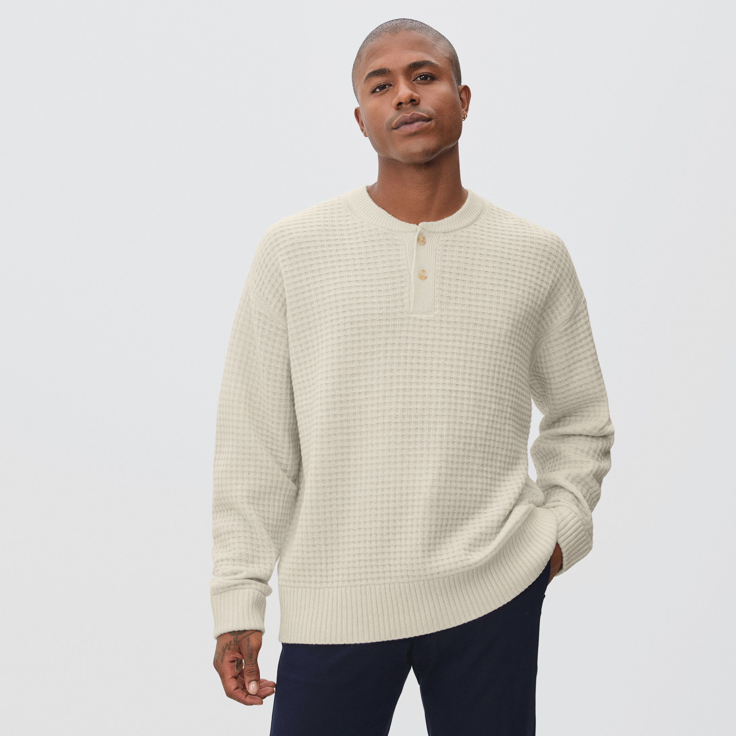 Everlane waffle outlet knit sweater