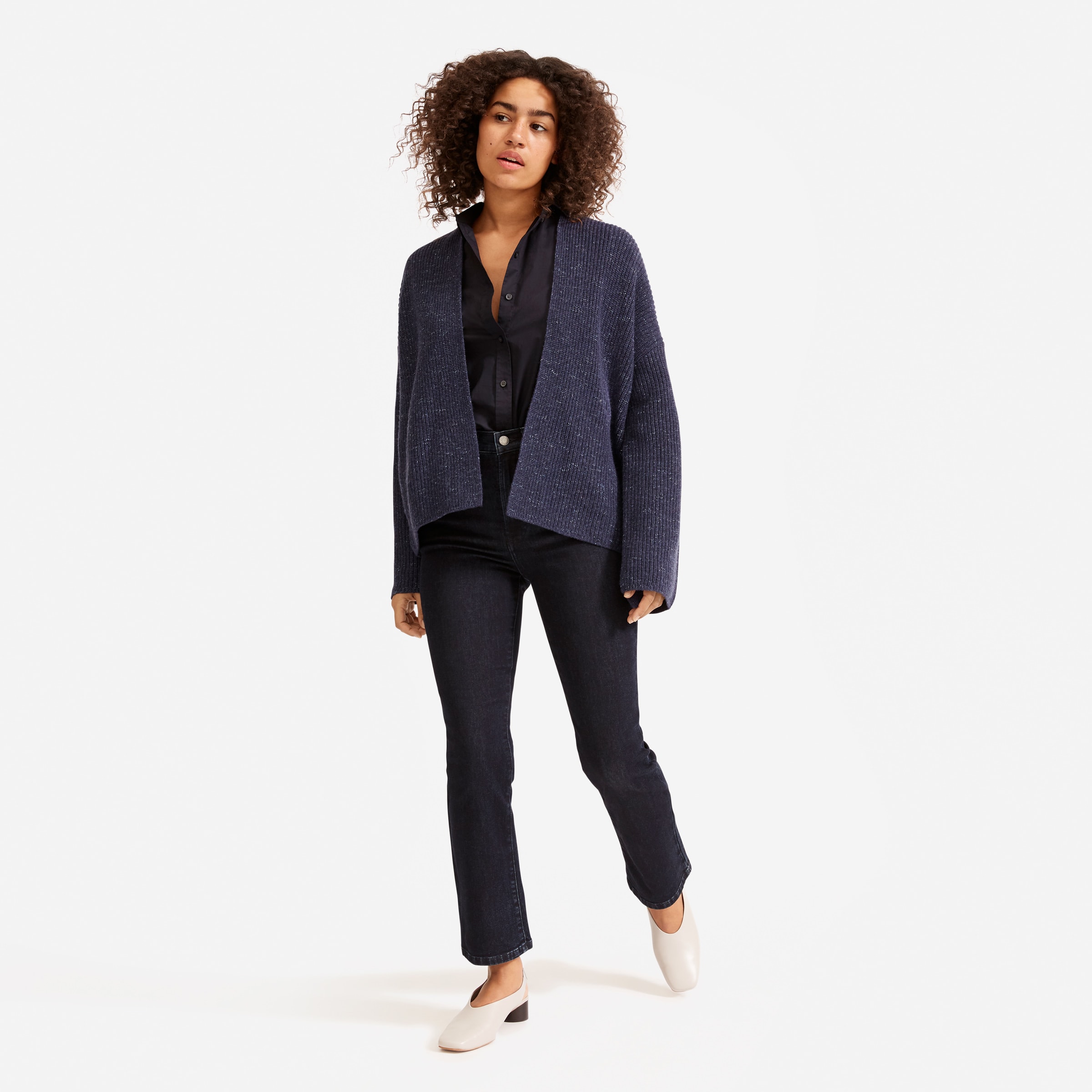 everlane twisted merino cardigan