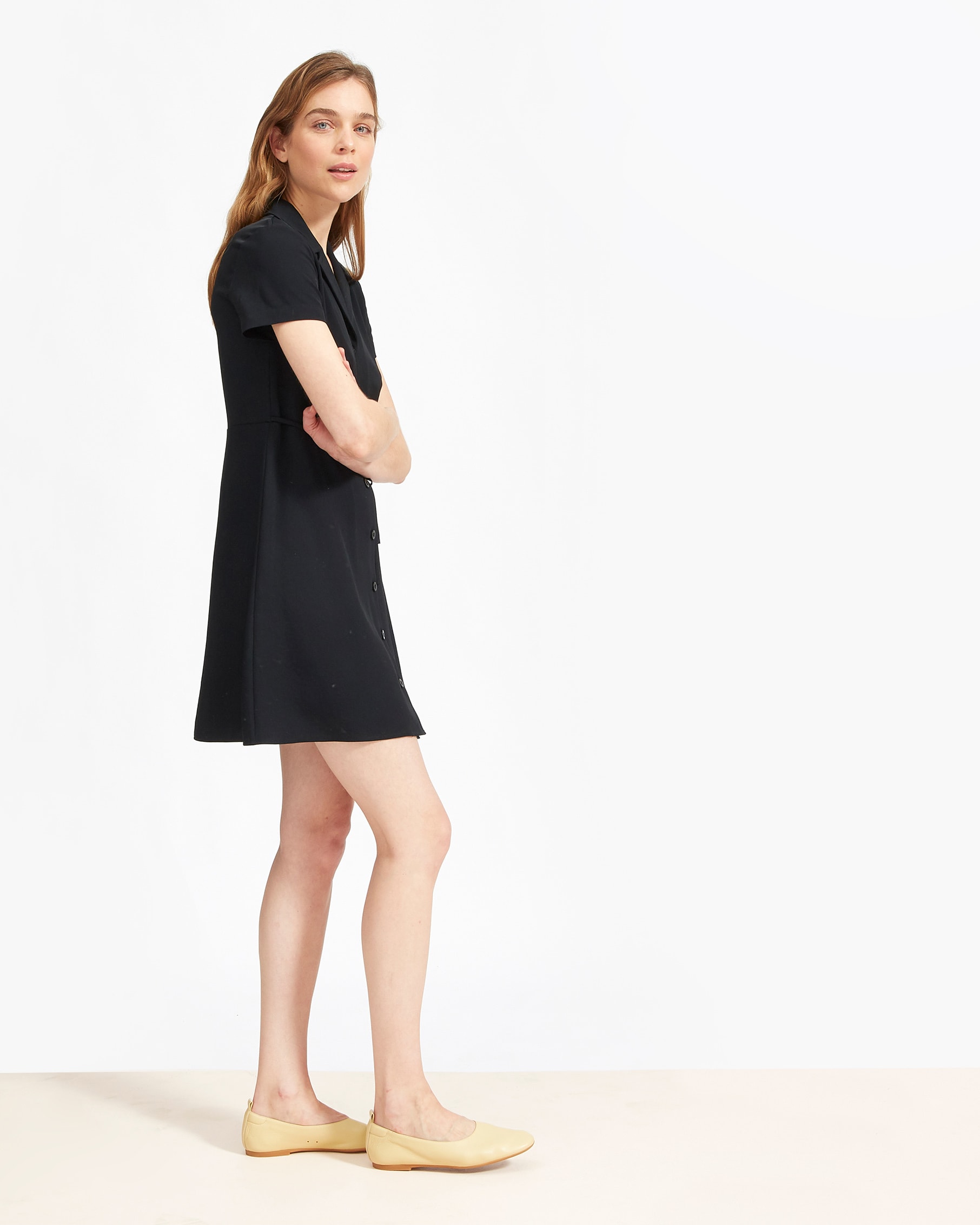 The japanese goweave notch deals shirtdress