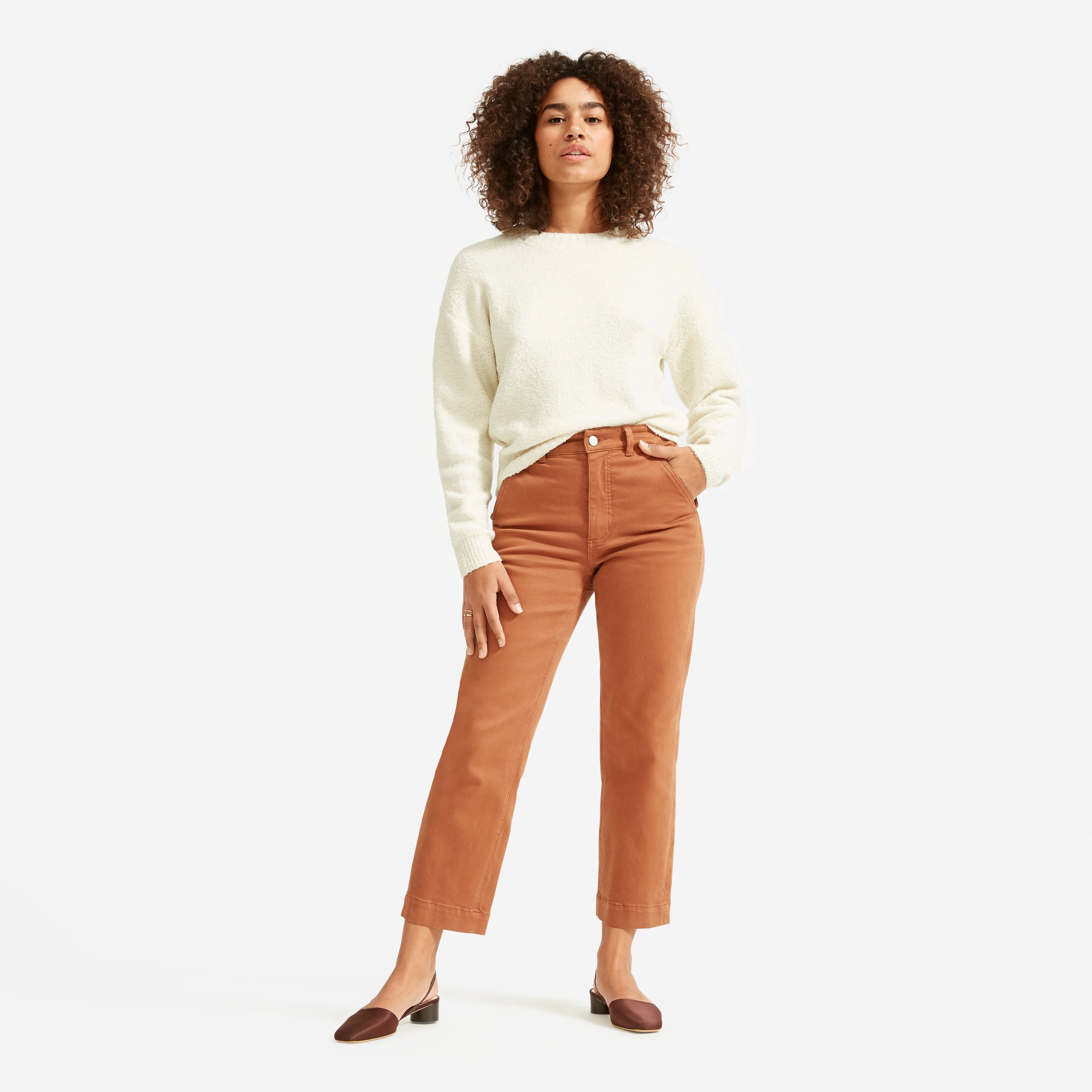 everlane teddy crew neck sweater