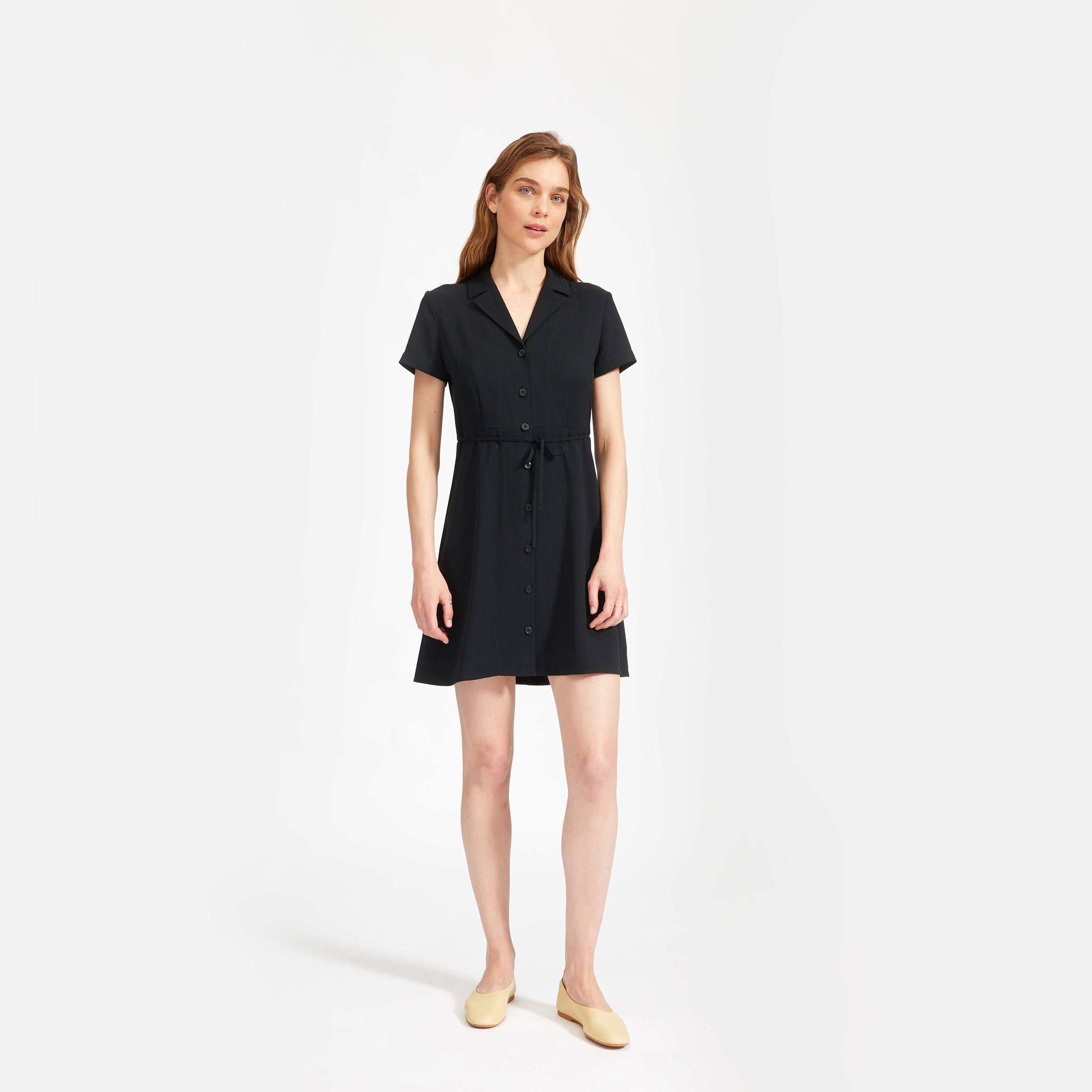 The Japanese GoWeave Notch Shirtdress