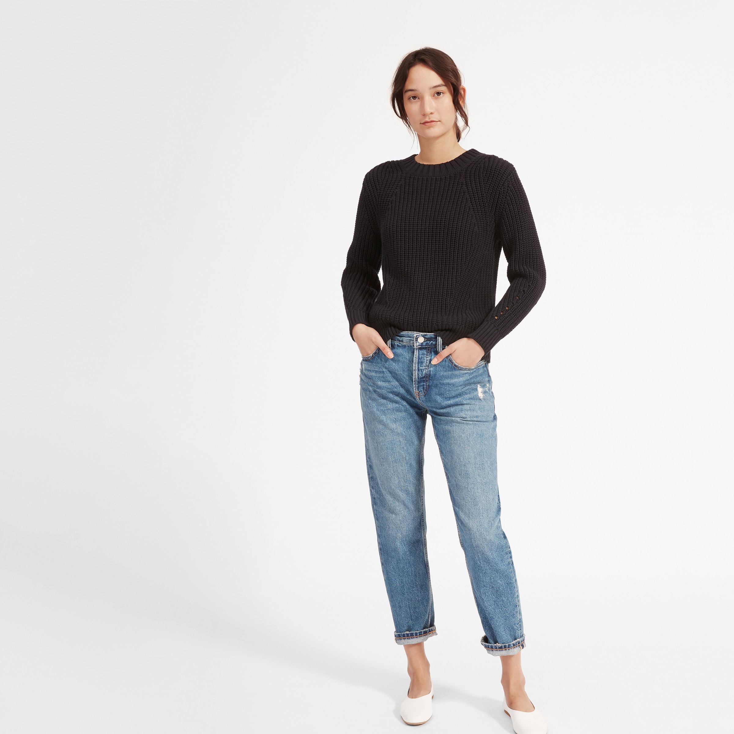 The Relaxed Boyfriend Jean Vintage Distressed Blue Everlane