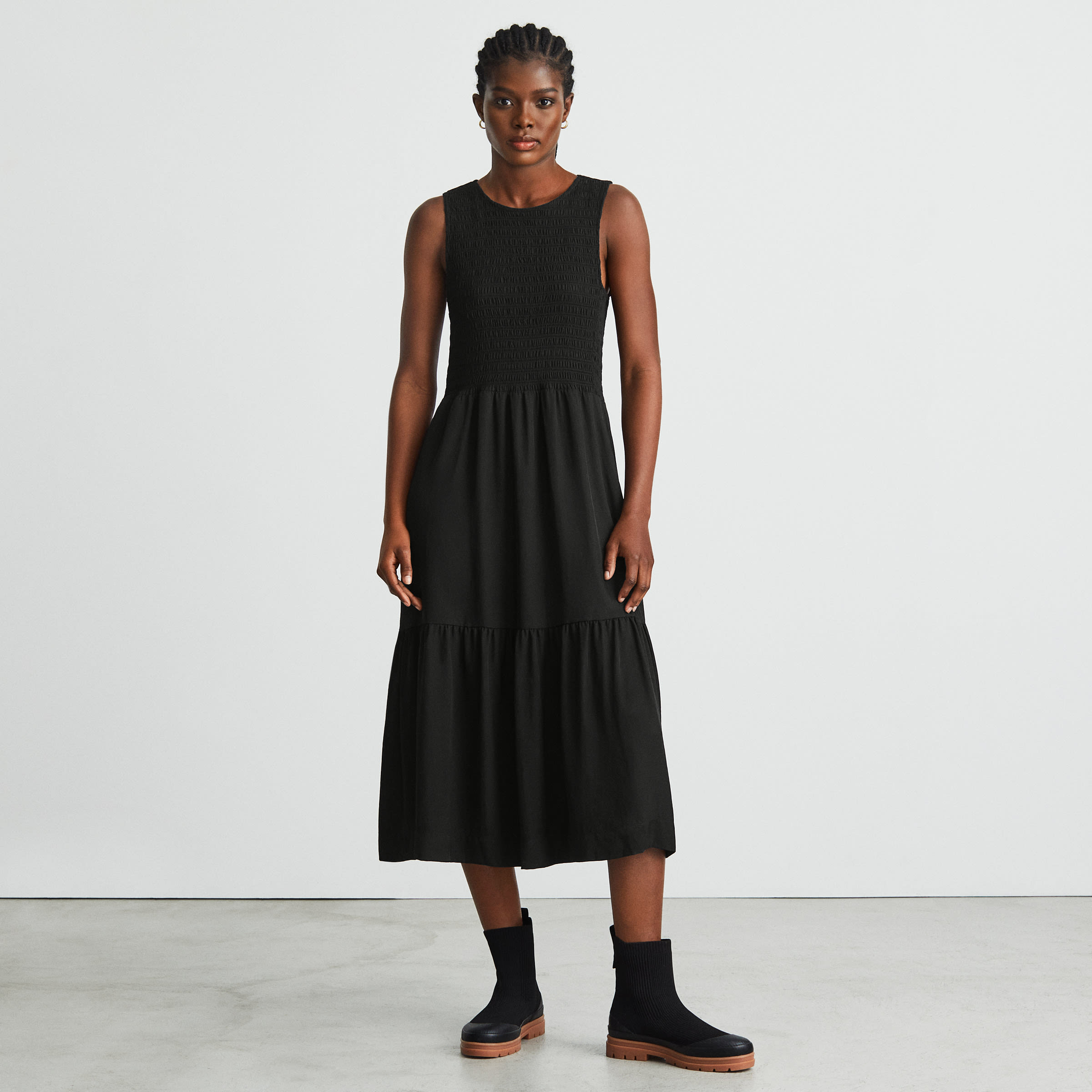 The Smock Maxi Dress Black – Everlane