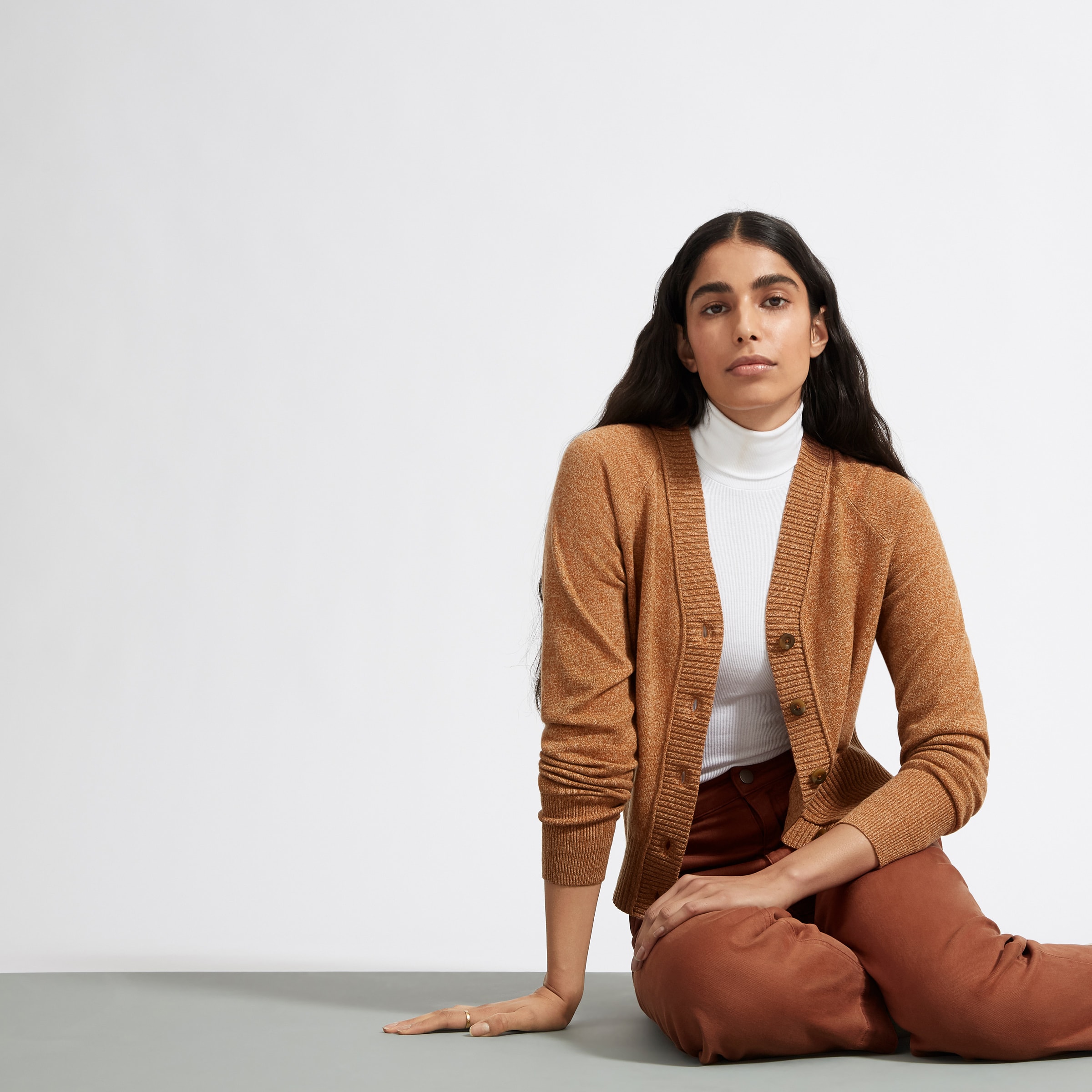 everlane recashmere varsity cardigan